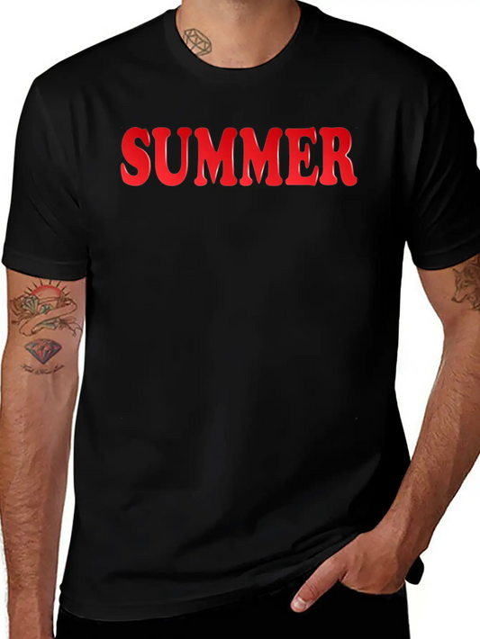 Summer Inscription Basic Graphic T-Shirt – Daily Comfort In Soft Cotton