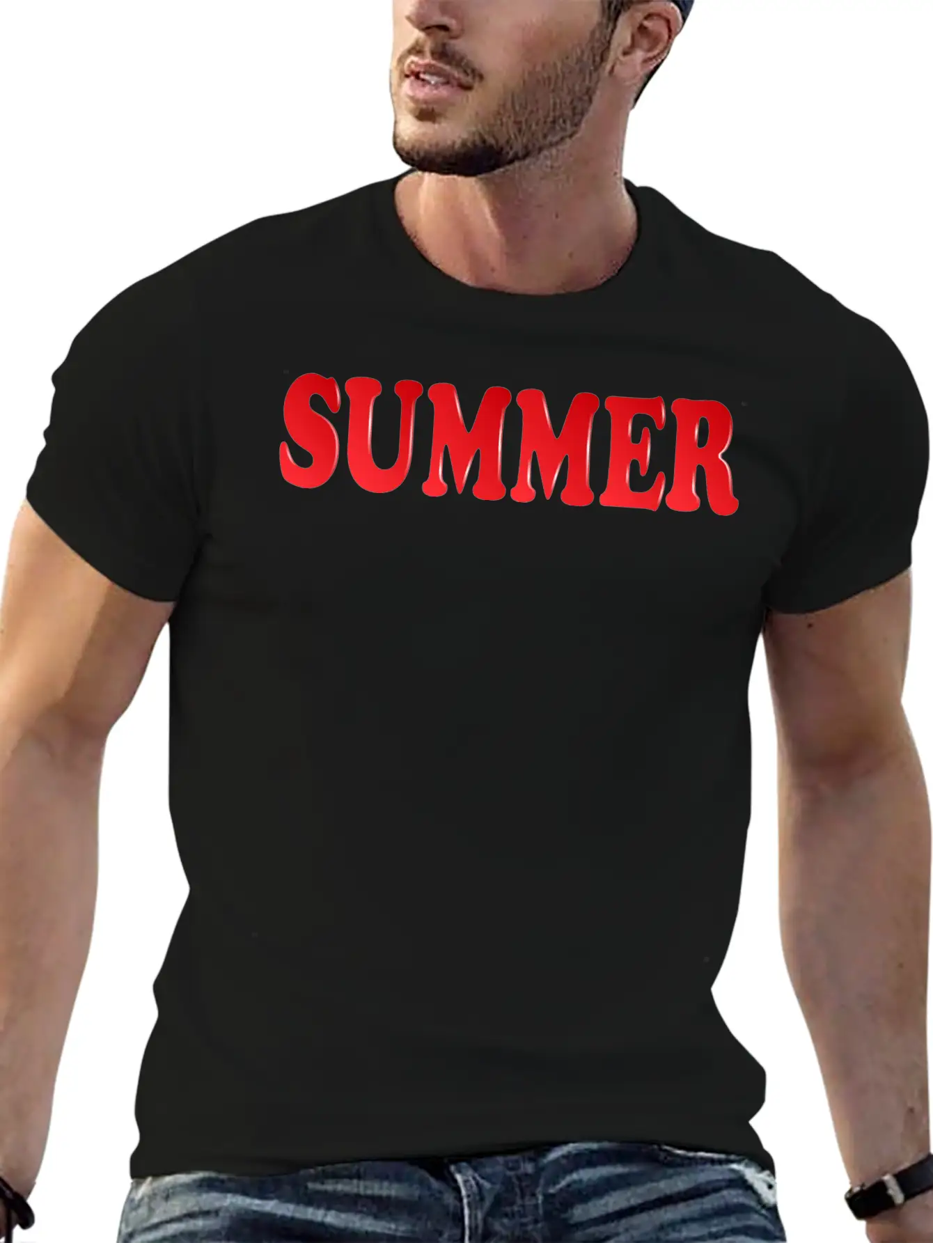 Summer Inscription Basic Graphic T-Shirt – Daily Comfort In Soft Cotton