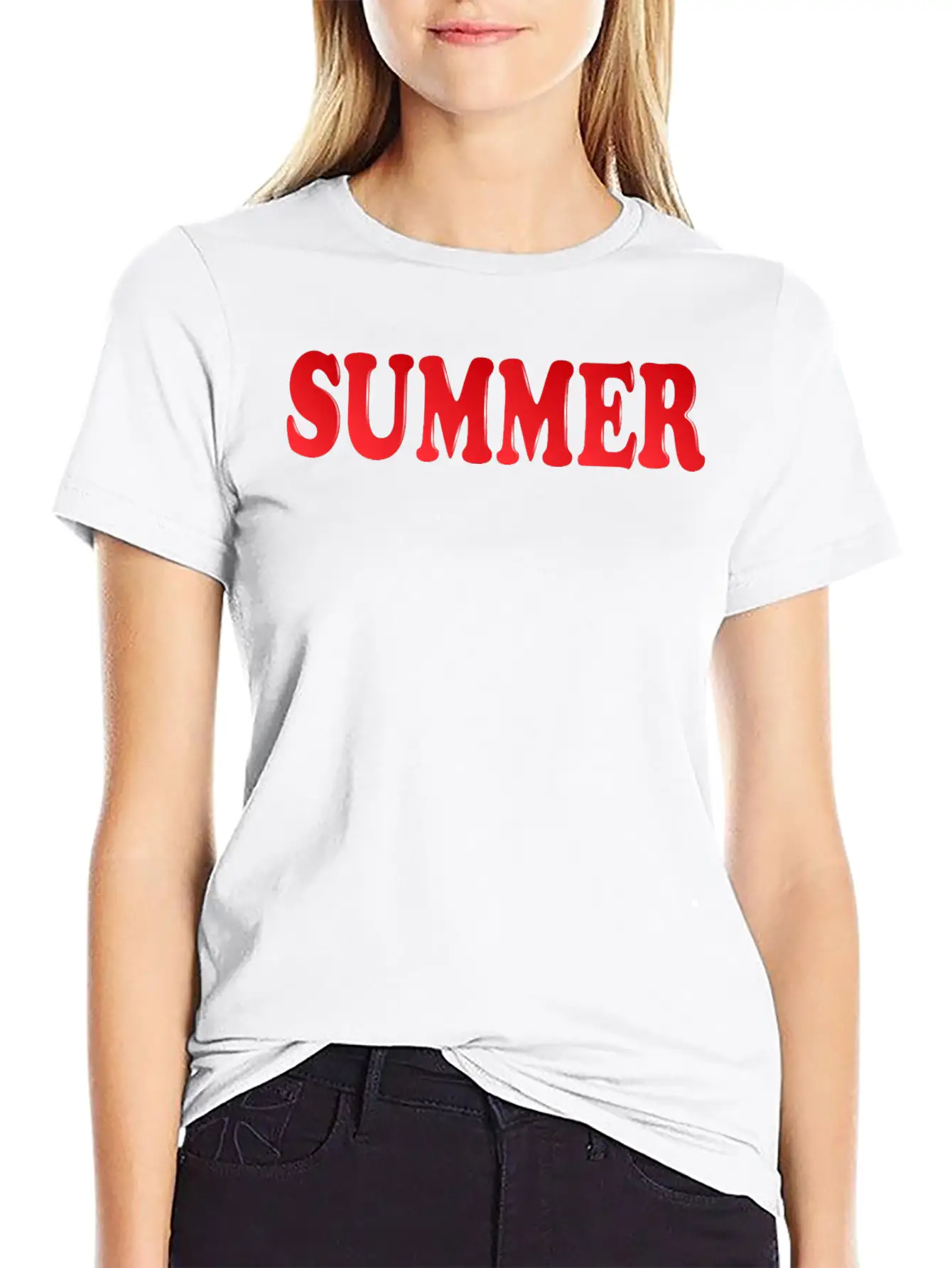 Summer Inscription Basic Graphic T-Shirt – Daily Comfort In Soft Cotton
