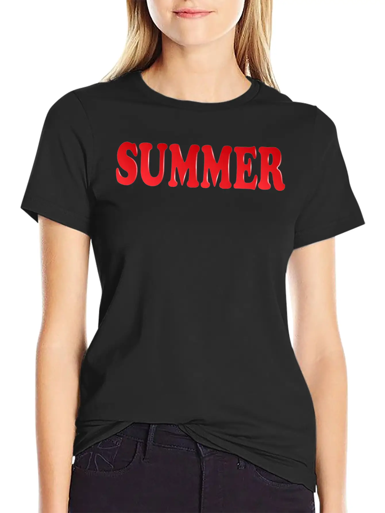 Summer Inscription Basic Graphic T-Shirt – Daily Comfort In Soft Cotton