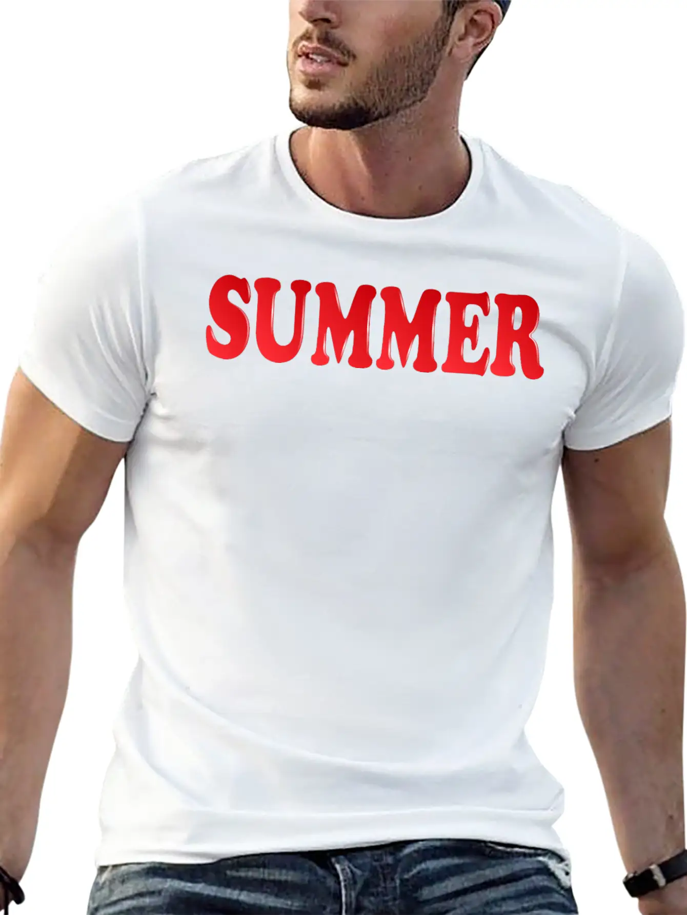 Summer Inscription Basic Graphic T-Shirt – Daily Comfort In Soft Cotton