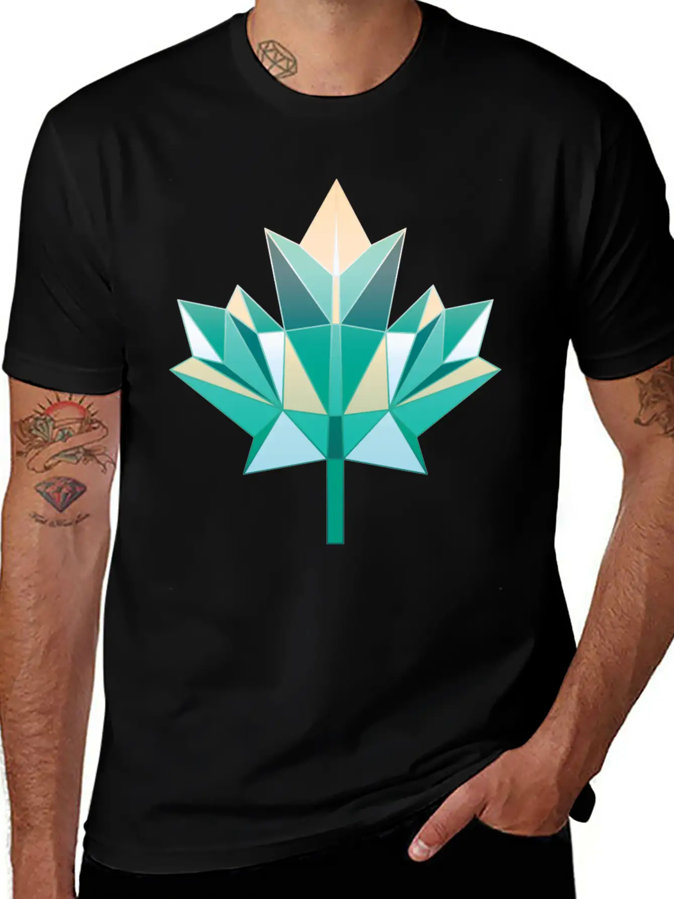 Summer Maple Leaf Unisex Short Sleeve Soft Cotton T-Shirt – Casual Everyday Wear