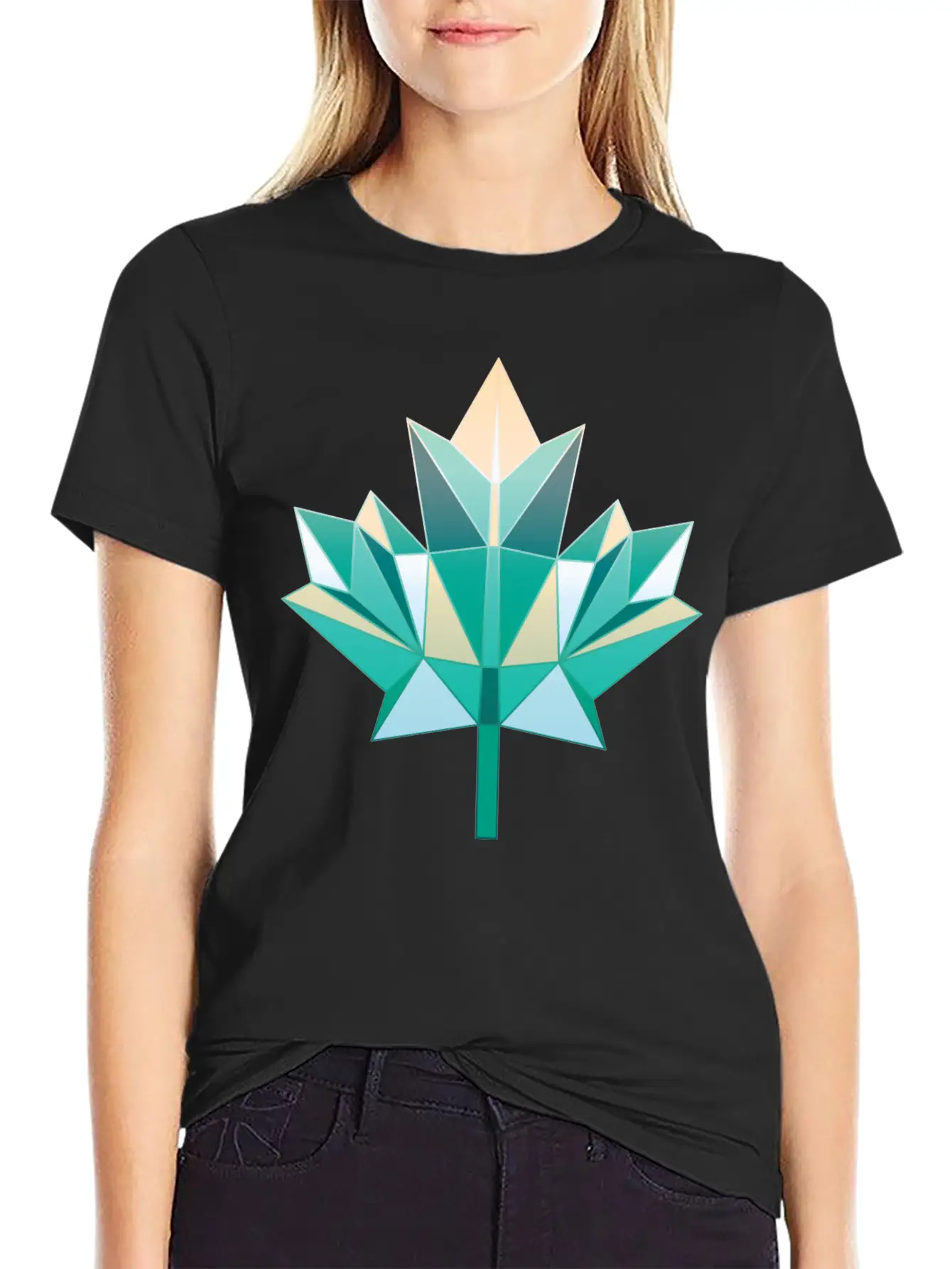Summer Maple Leaf Unisex Short Sleeve Soft Cotton T-Shirt – Casual Everyday Wear