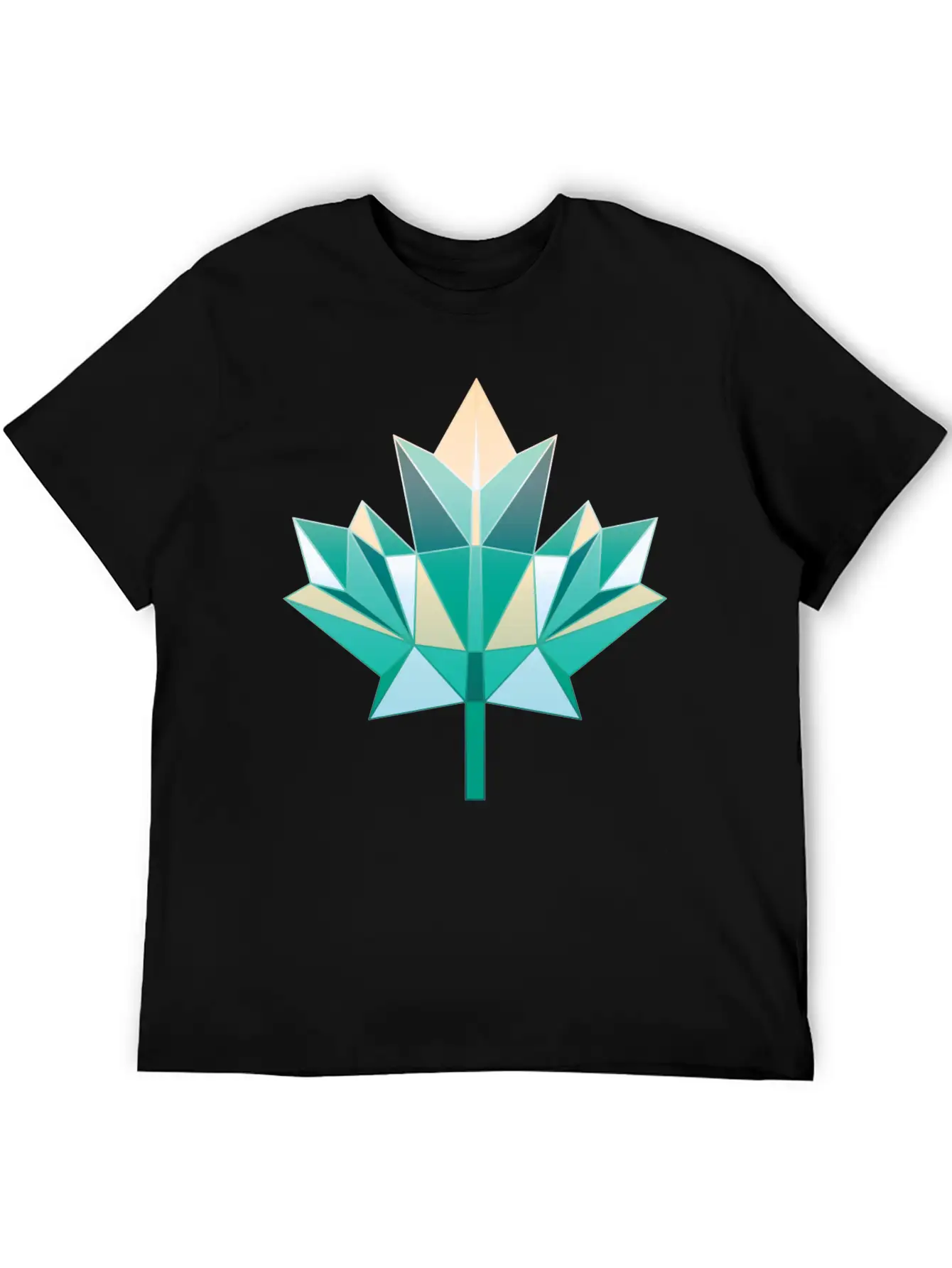 Summer Maple Leaf Unisex Short Sleeve Soft Cotton T-Shirt – Casual Everyday Wear