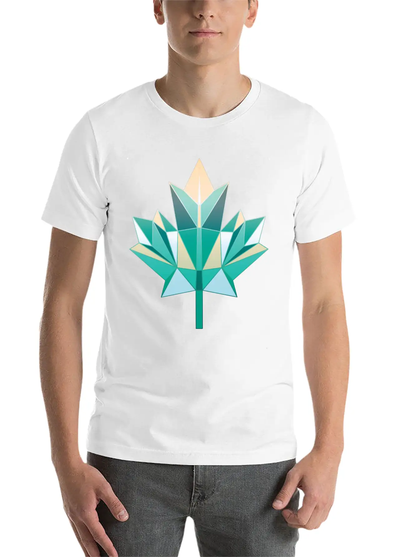 Summer Maple Leaf Unisex Short Sleeve Soft Cotton T-Shirt – Casual Everyday Wear