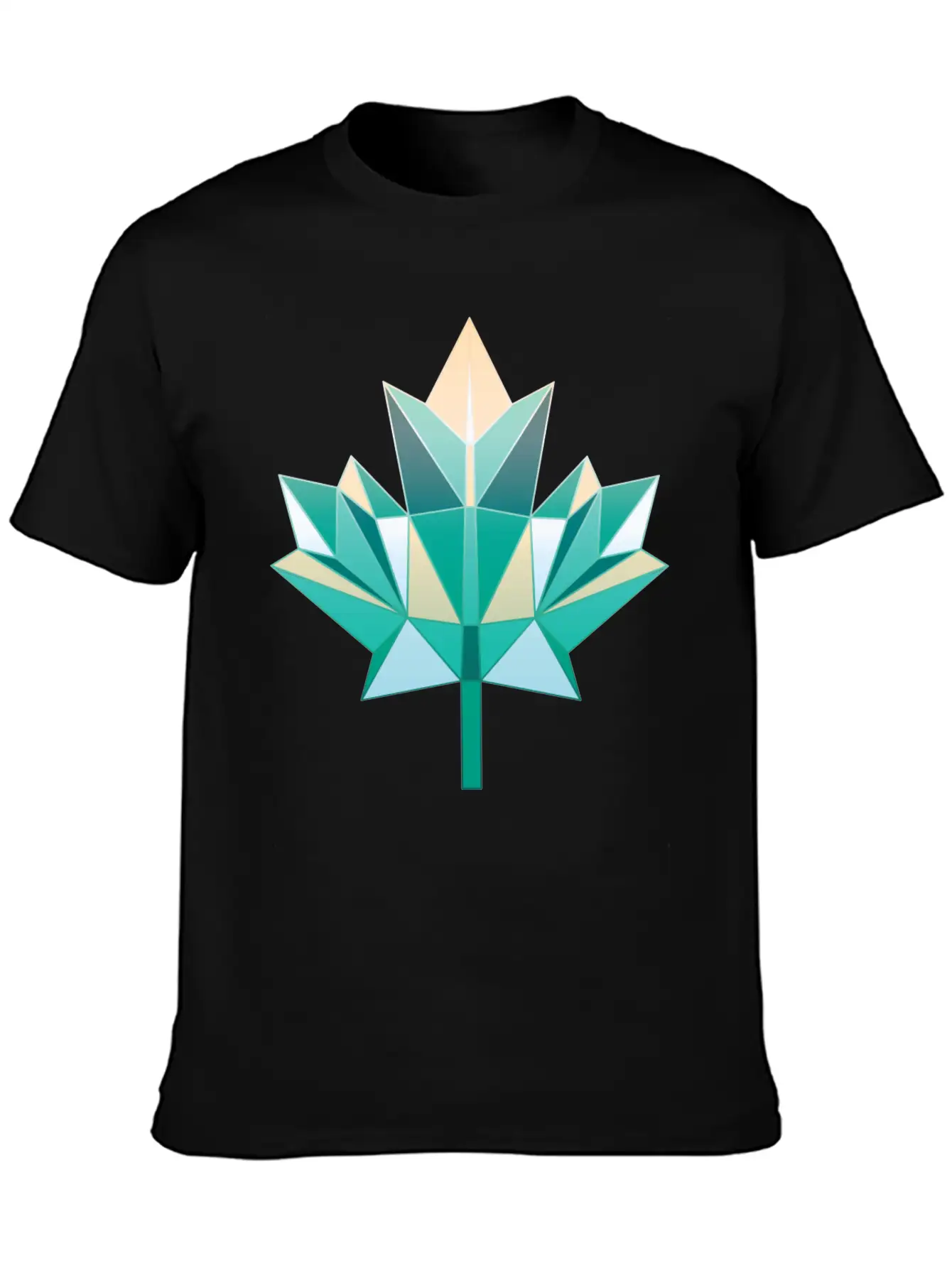 Summer Maple Leaf Unisex Short Sleeve Soft Cotton T-Shirt – Casual Everyday Wear