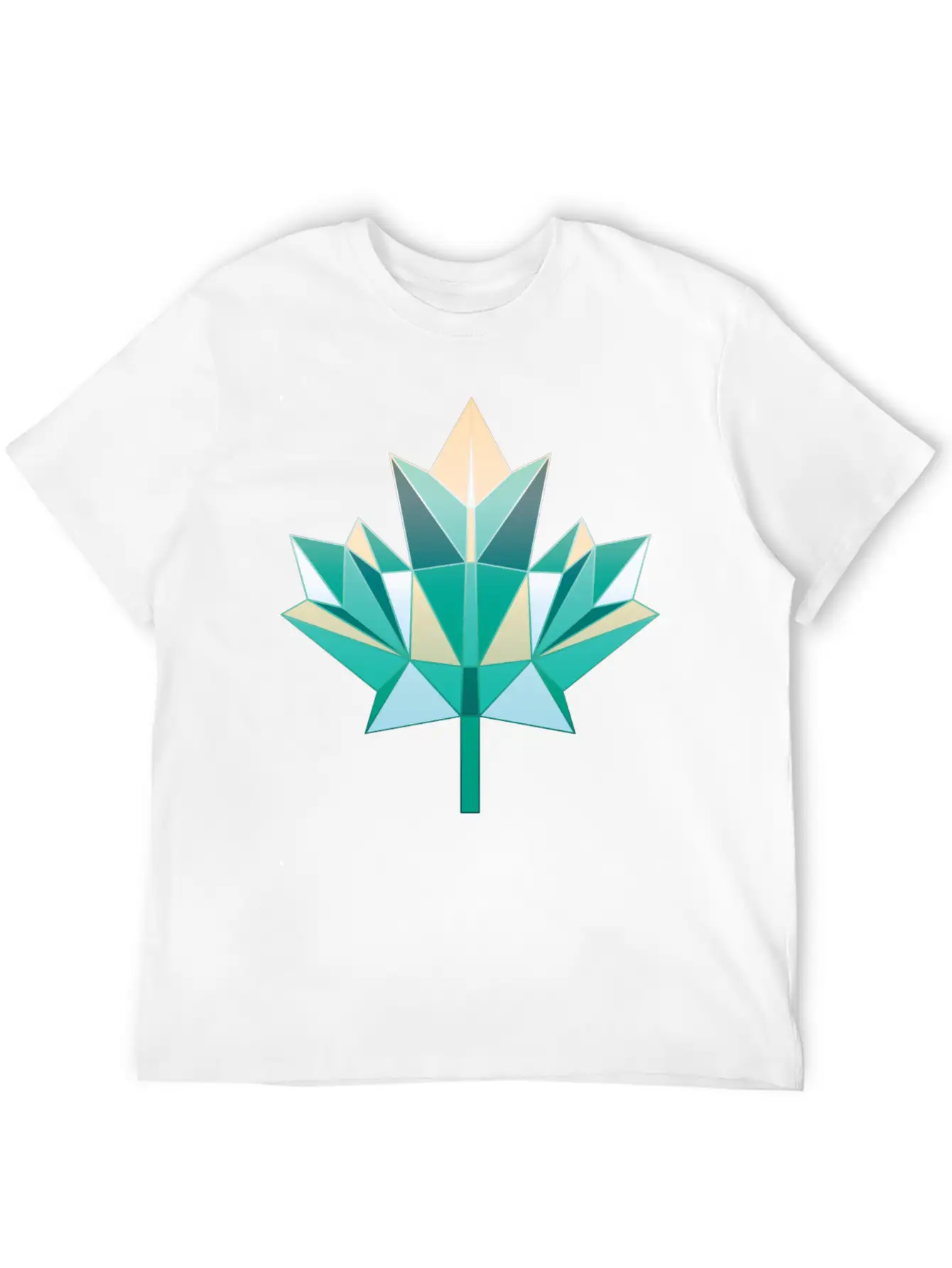 Summer Maple Leaf Unisex Short Sleeve Soft Cotton T-Shirt – Casual Everyday Wear