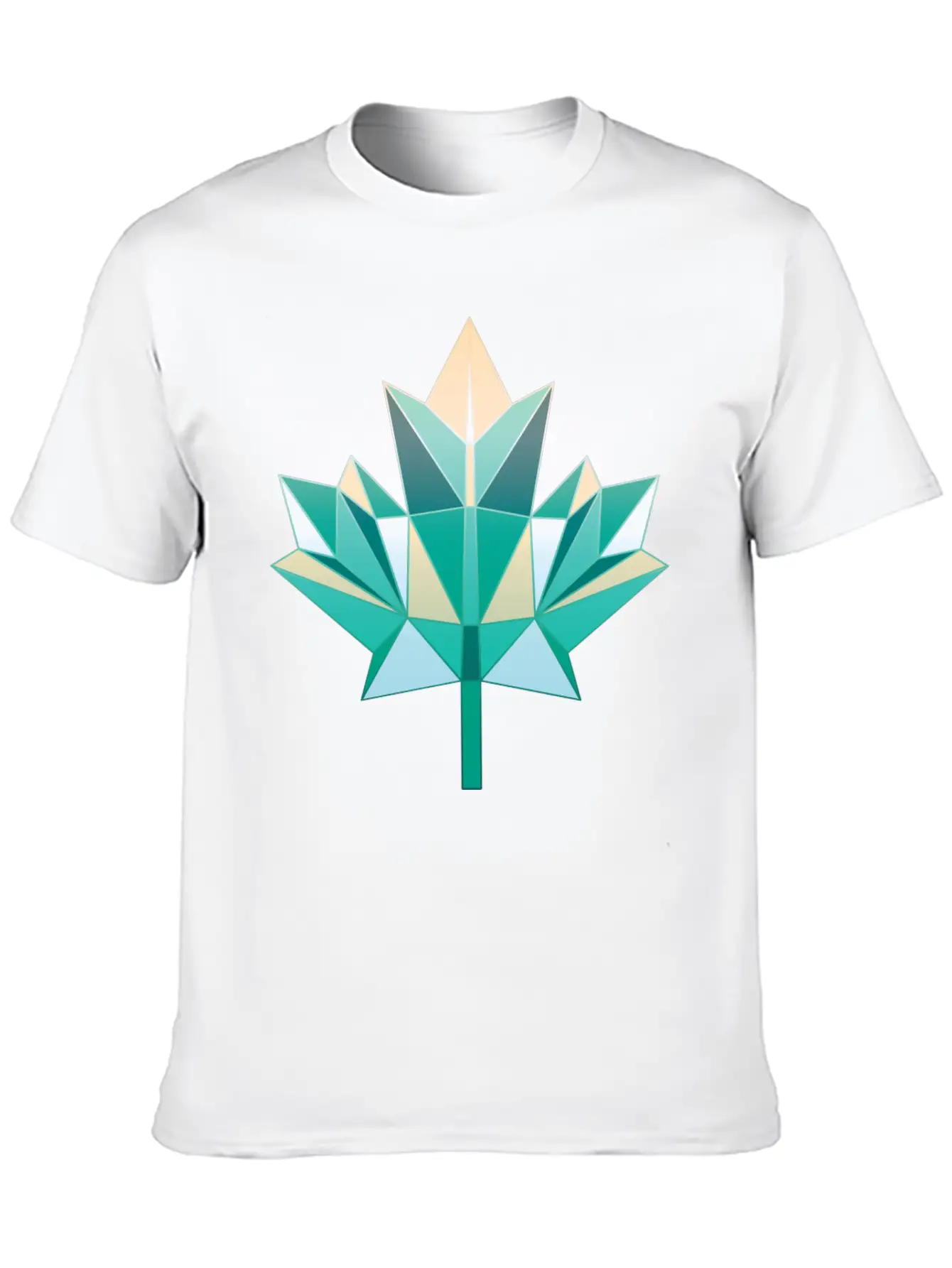 Summer Maple Leaf Unisex Short Sleeve Soft Cotton T-Shirt – Casual Everyday Wear