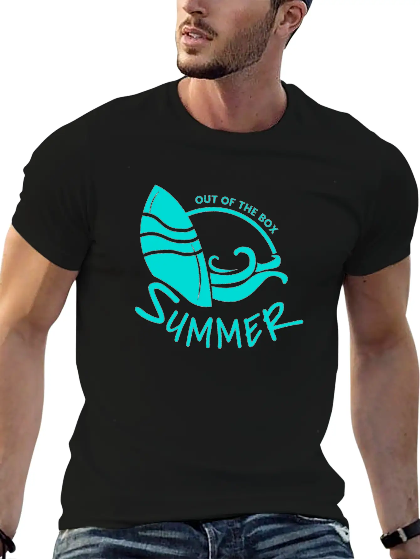Summer Out Of The Box Bleu Timeless Short Sleeve Tee – Comfy And Minimalist Design
