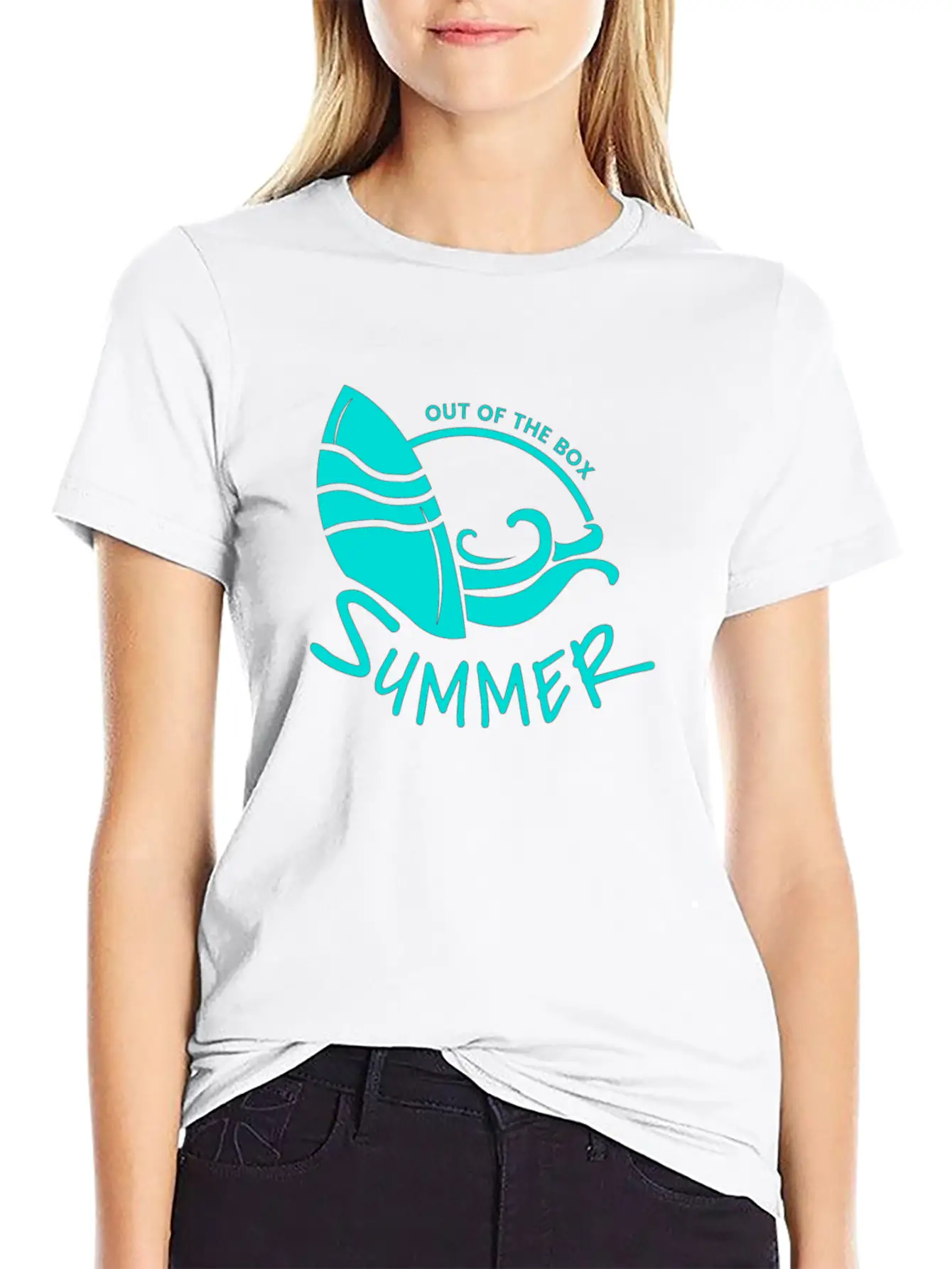 Summer Out Of The Box Bleu Timeless Short Sleeve Tee – Comfy And Minimalist Design