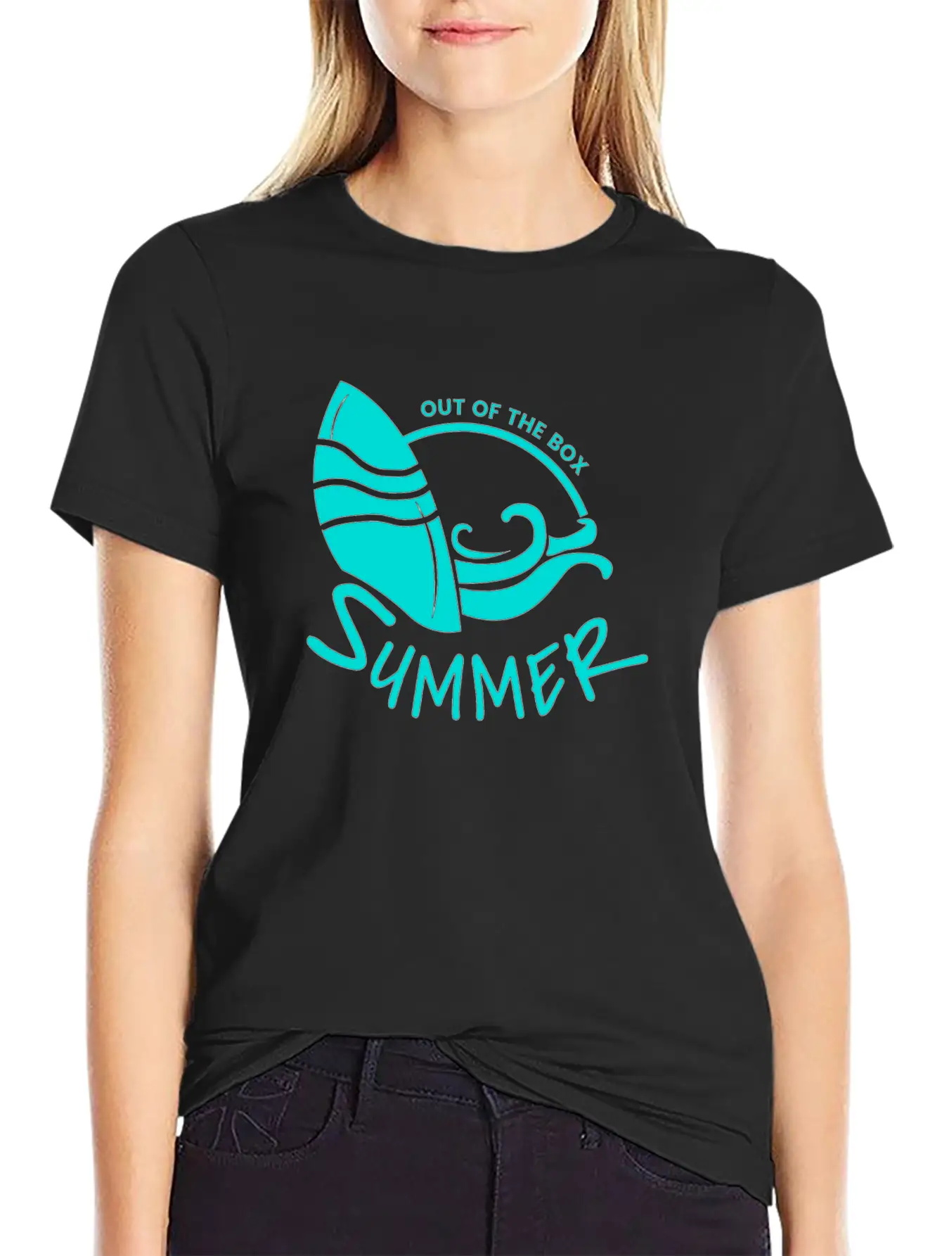 Summer Out Of The Box Bleu Timeless Short Sleeve Tee – Comfy And Minimalist Design