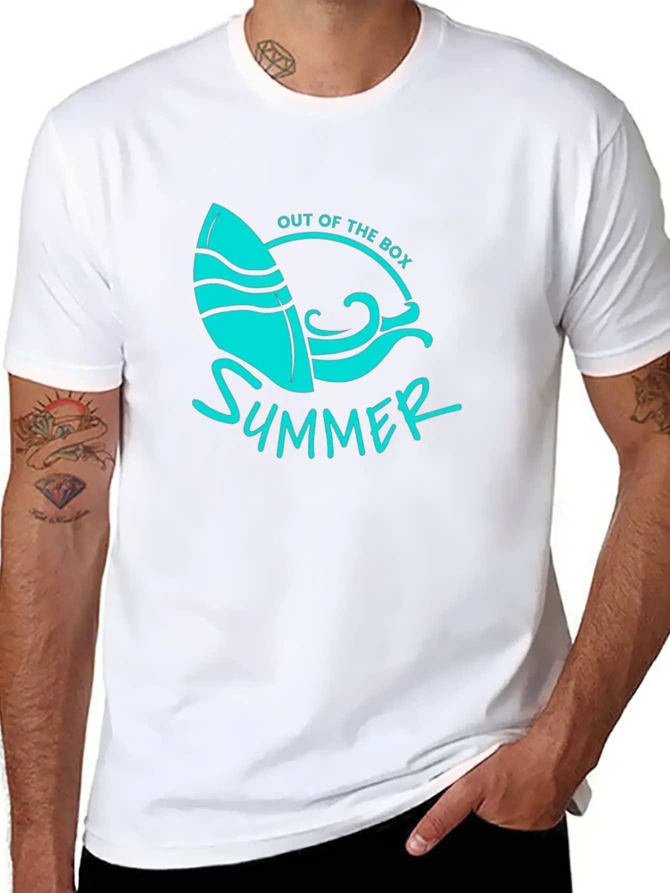 Summer Out Of The Box Bleu Timeless Short Sleeve Tee – Comfy And Minimalist Design