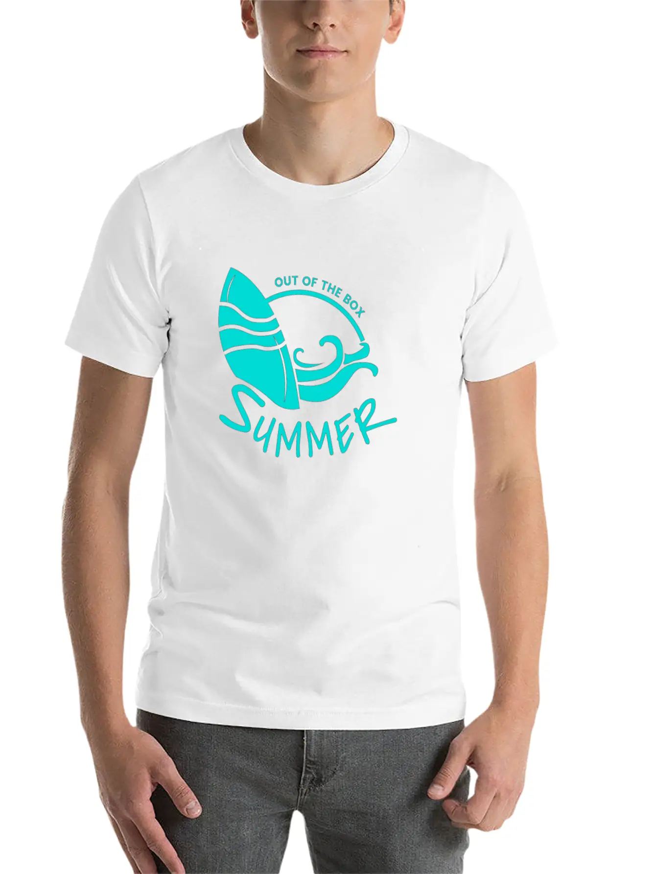 Summer Out Of The Box Bleu Timeless Short Sleeve Tee – Comfy And Minimalist Design