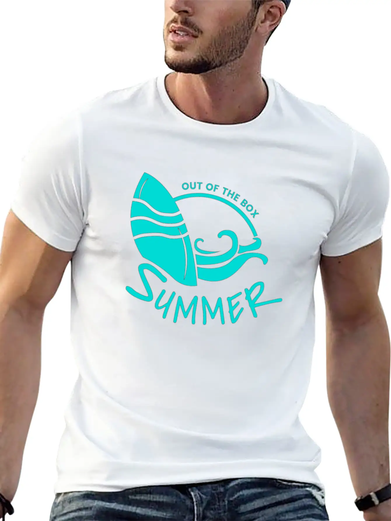 Summer Out Of The Box Bleu Timeless Short Sleeve Tee – Comfy And Minimalist Design