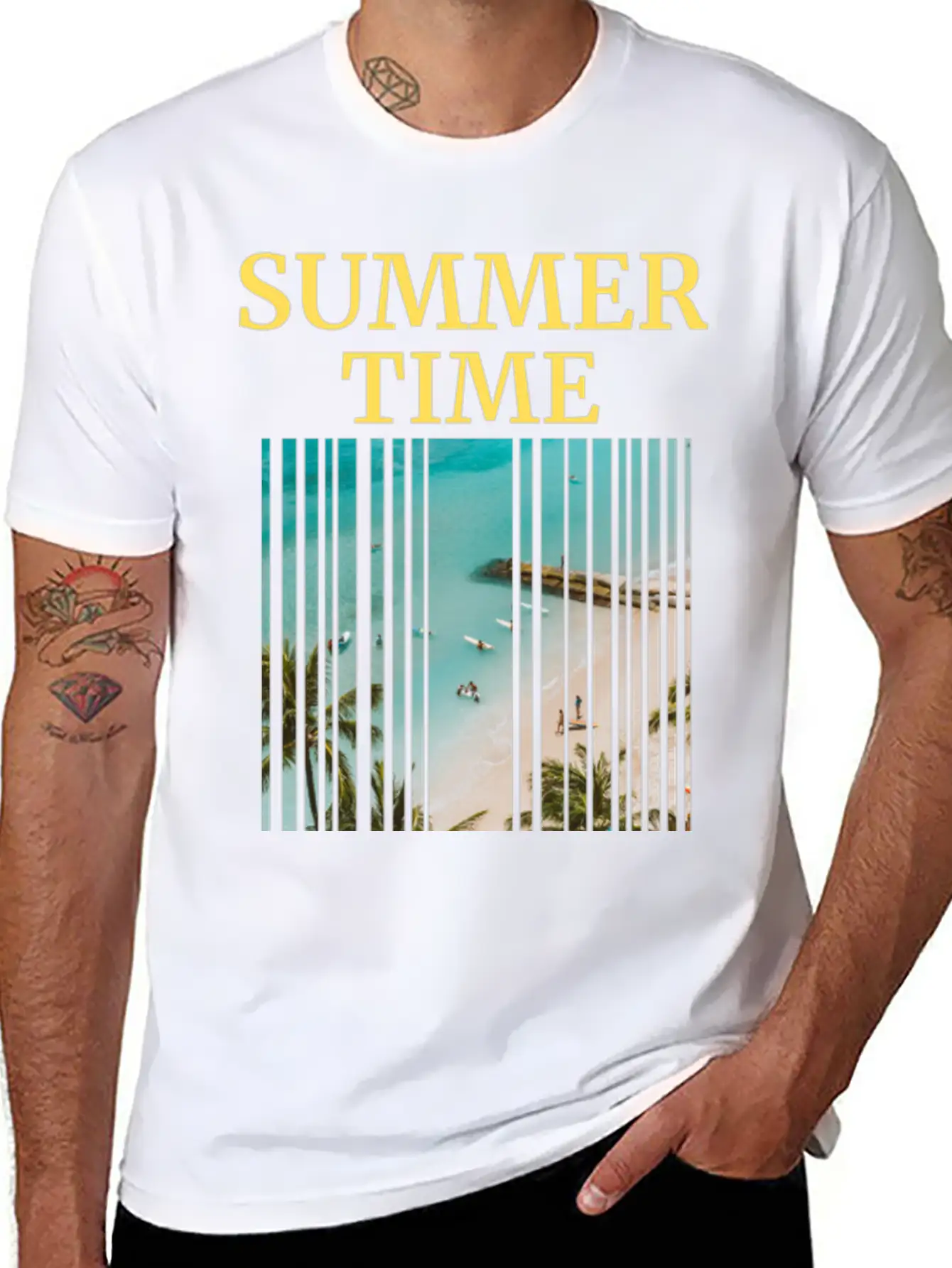 Summer Time Basic Graphic T-Shirt – Daily Comfort In Soft Cotton