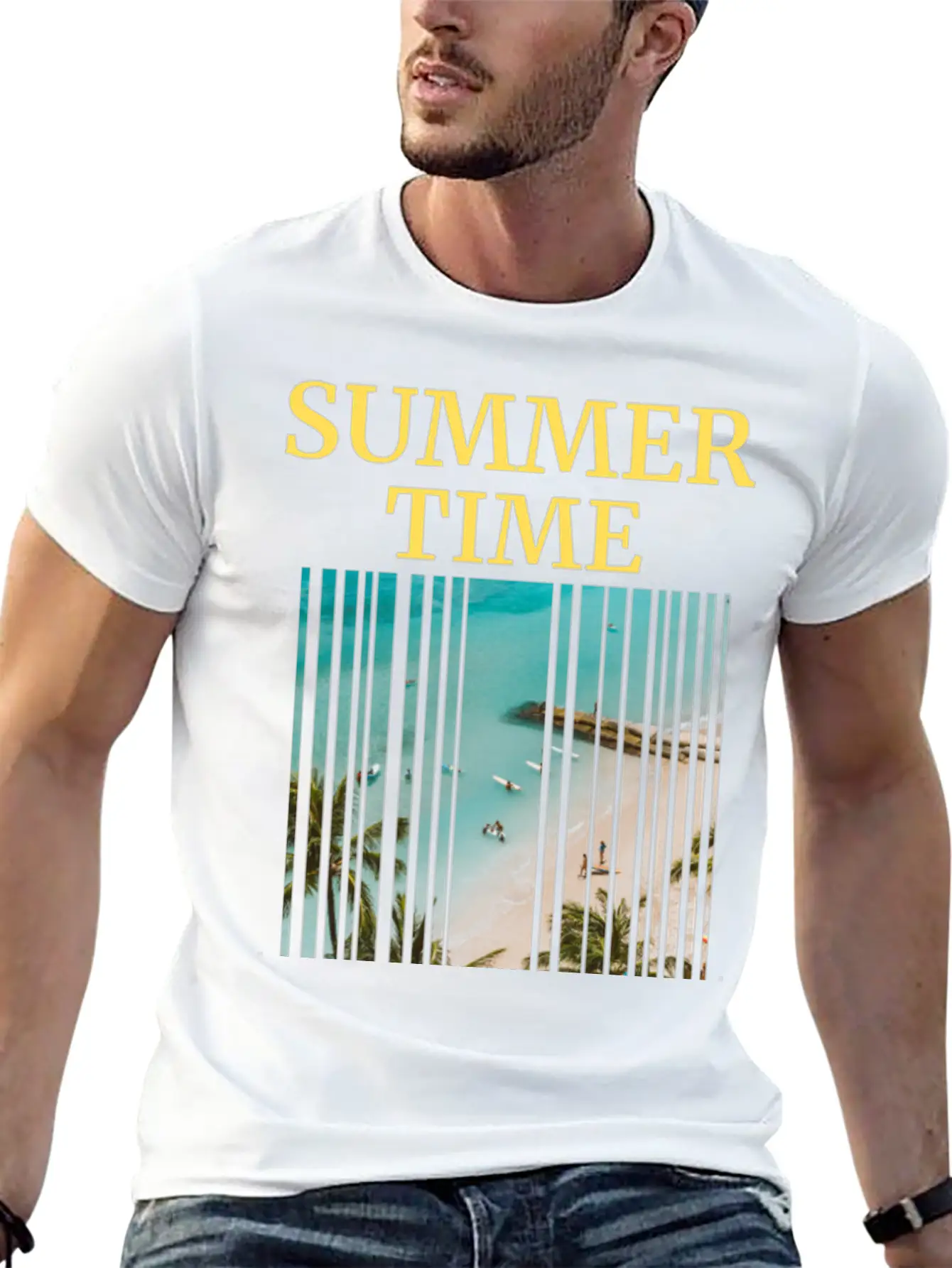 Summer Time Basic Graphic T-Shirt – Daily Comfort In Soft Cotton