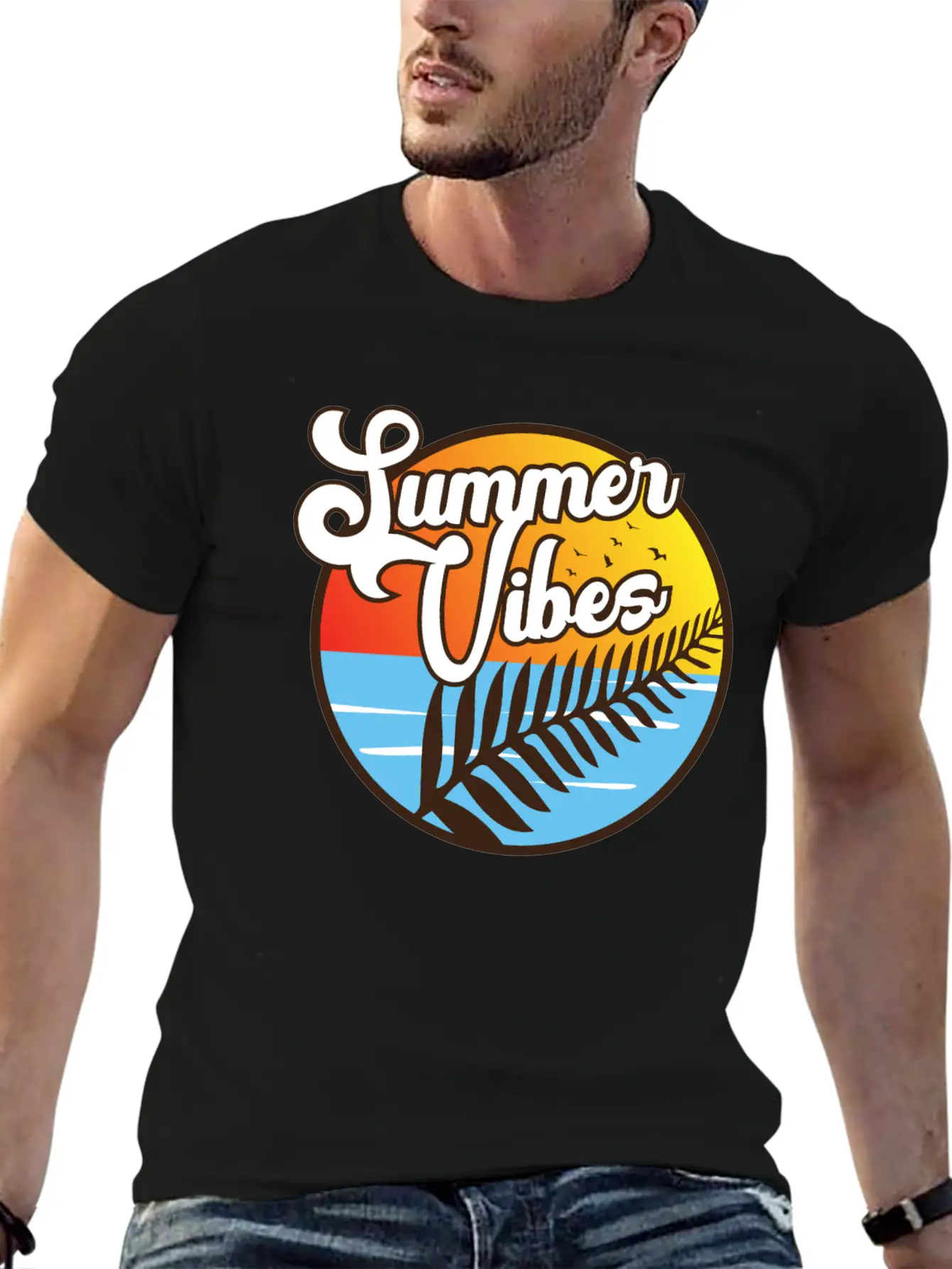 Summer Vibes Maori Silver Fern Polynesian Gift Basic Graphic T-Shirt – Daily Comfort In Soft Cotton
