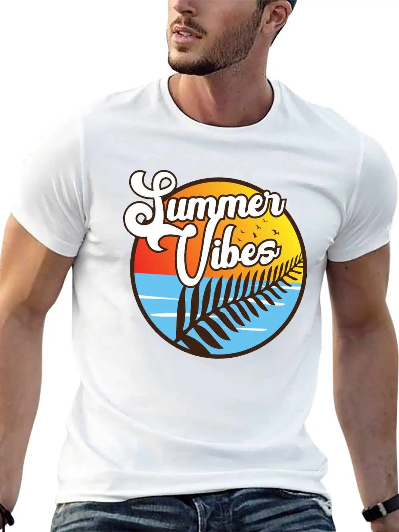 Summer Vibes Maori Silver Fern Polynesian Gift Basic Graphic T-Shirt – Daily Comfort In Soft Cotton