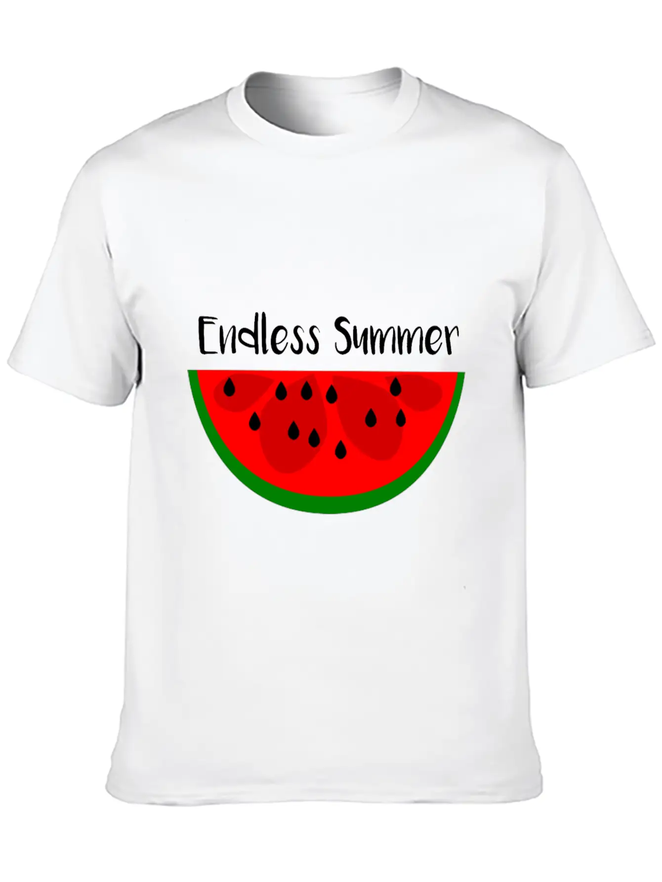 Summer Watermelon Endless Summer Unisex Short Sleeve Soft Cotton T-Shirt – Casual Everyday Wear