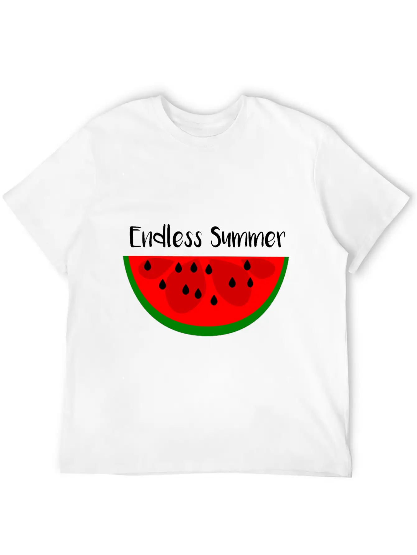 Summer Watermelon Endless Summer Unisex Short Sleeve Soft Cotton T-Shirt – Casual Everyday Wear