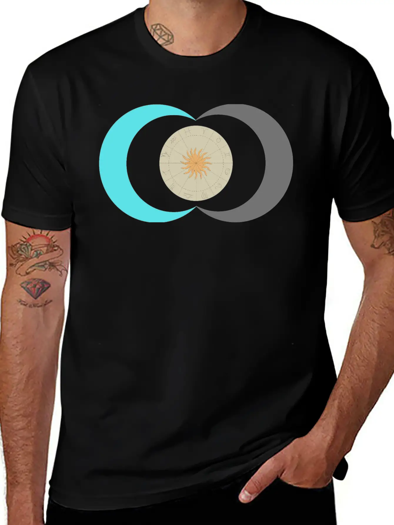 Sun And Moon Stylish Everyday T-Shirt – Unisex Basic Cotton Tee