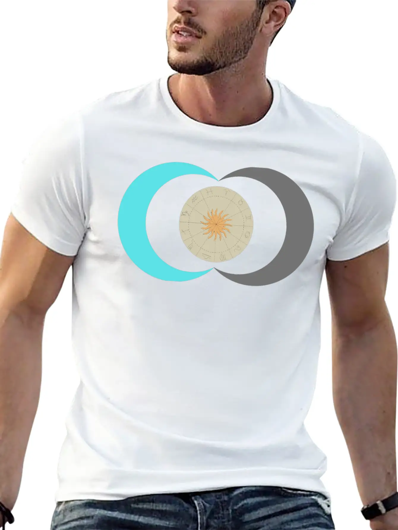 Sun And Moon Stylish Everyday T-Shirt – Unisex Basic Cotton Tee