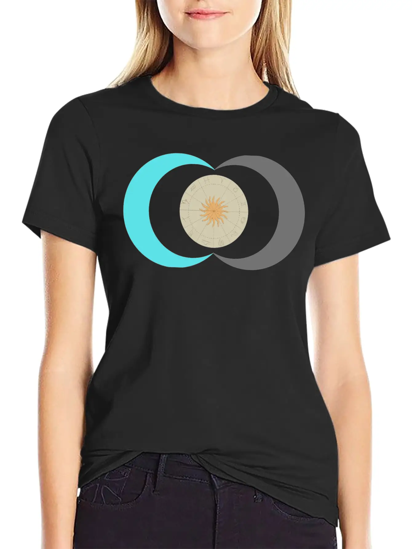 Sun And Moon Stylish Everyday T-Shirt – Unisex Basic Cotton Tee