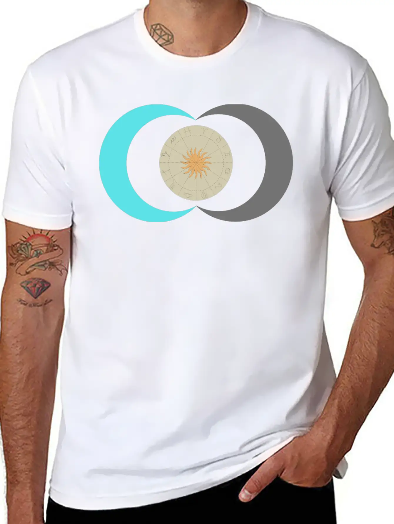 Sun And Moon Stylish Everyday T-Shirt – Unisex Basic Cotton Tee