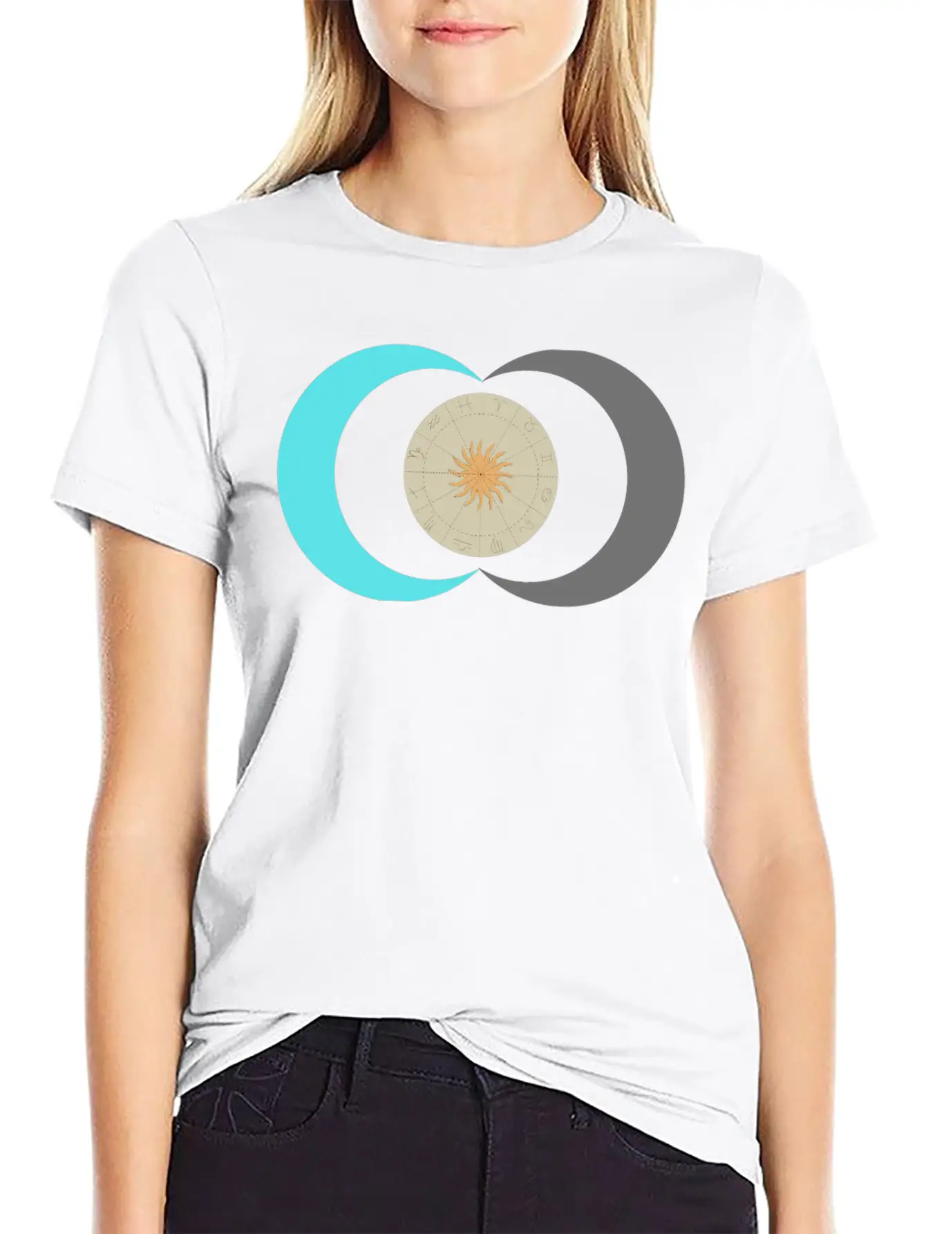 Sun And Moon Stylish Everyday T-Shirt – Unisex Basic Cotton Tee