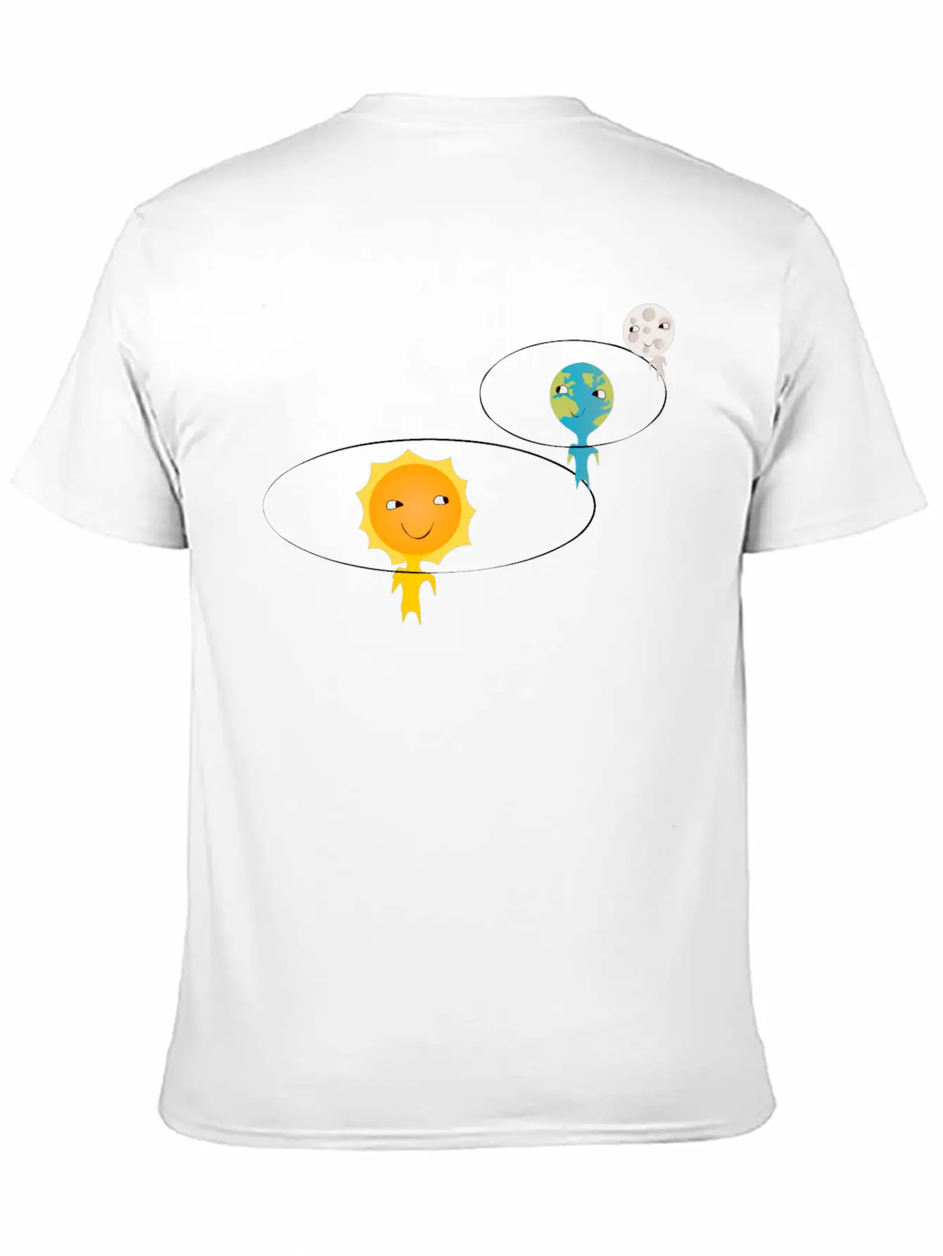 Sun, Earth And Moon Basic Graphic T-Shirt – Daily Comfort In Soft Cotton