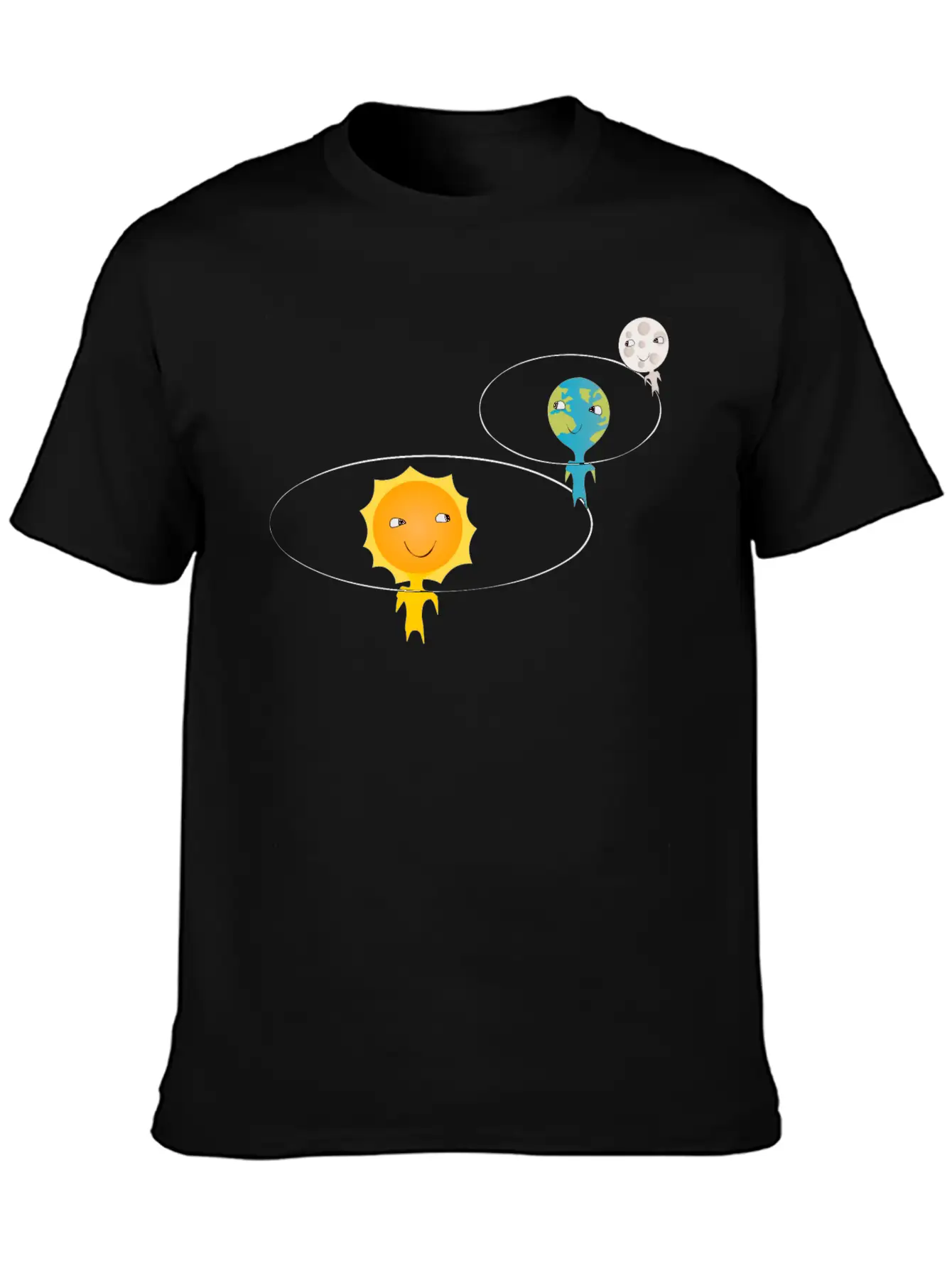 Sun, Earth And Moon Basic Graphic T-Shirt – Daily Comfort In Soft Cotton