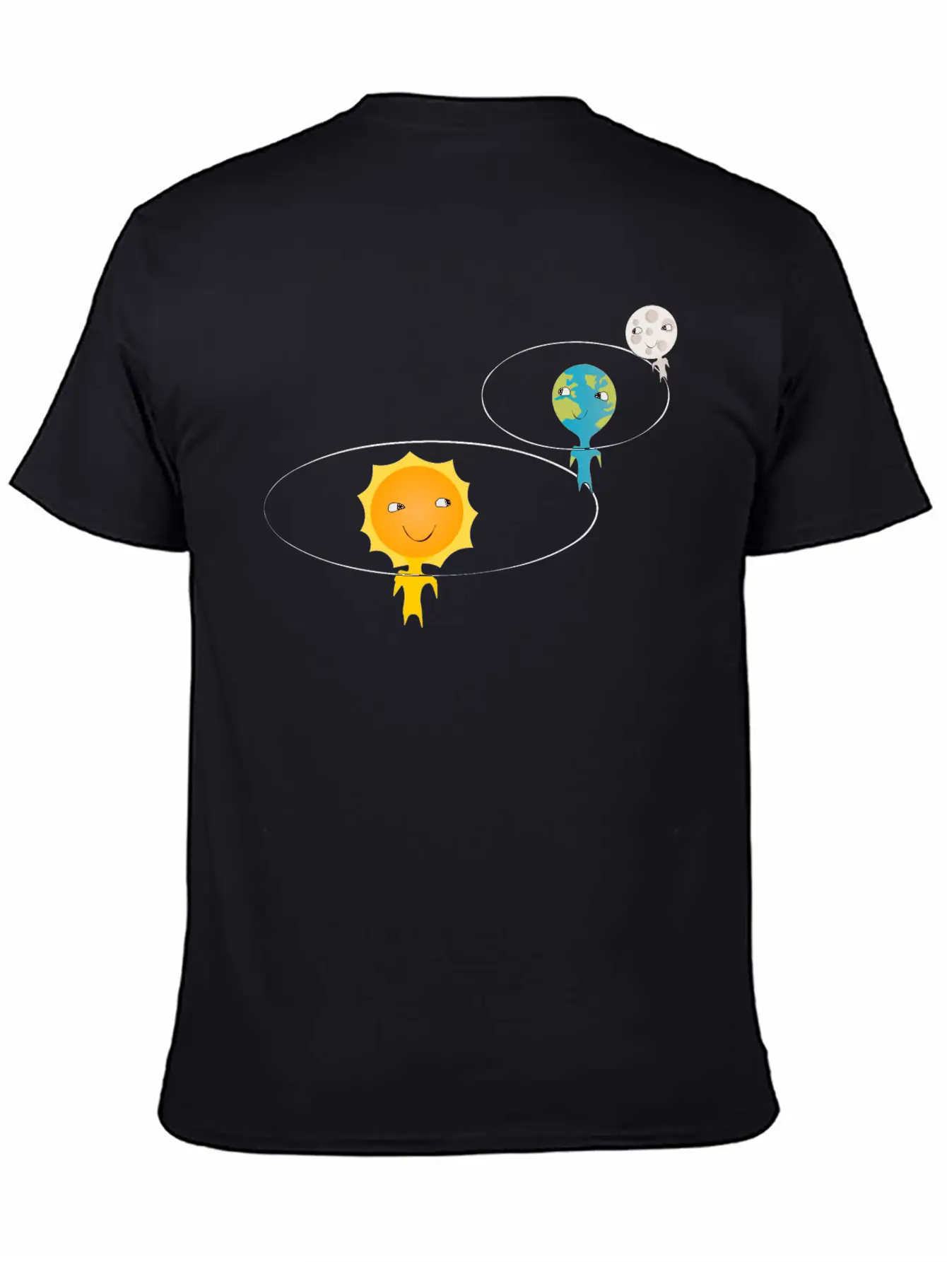 Sun, Earth And Moon Basic Graphic T-Shirt – Daily Comfort In Soft Cotton