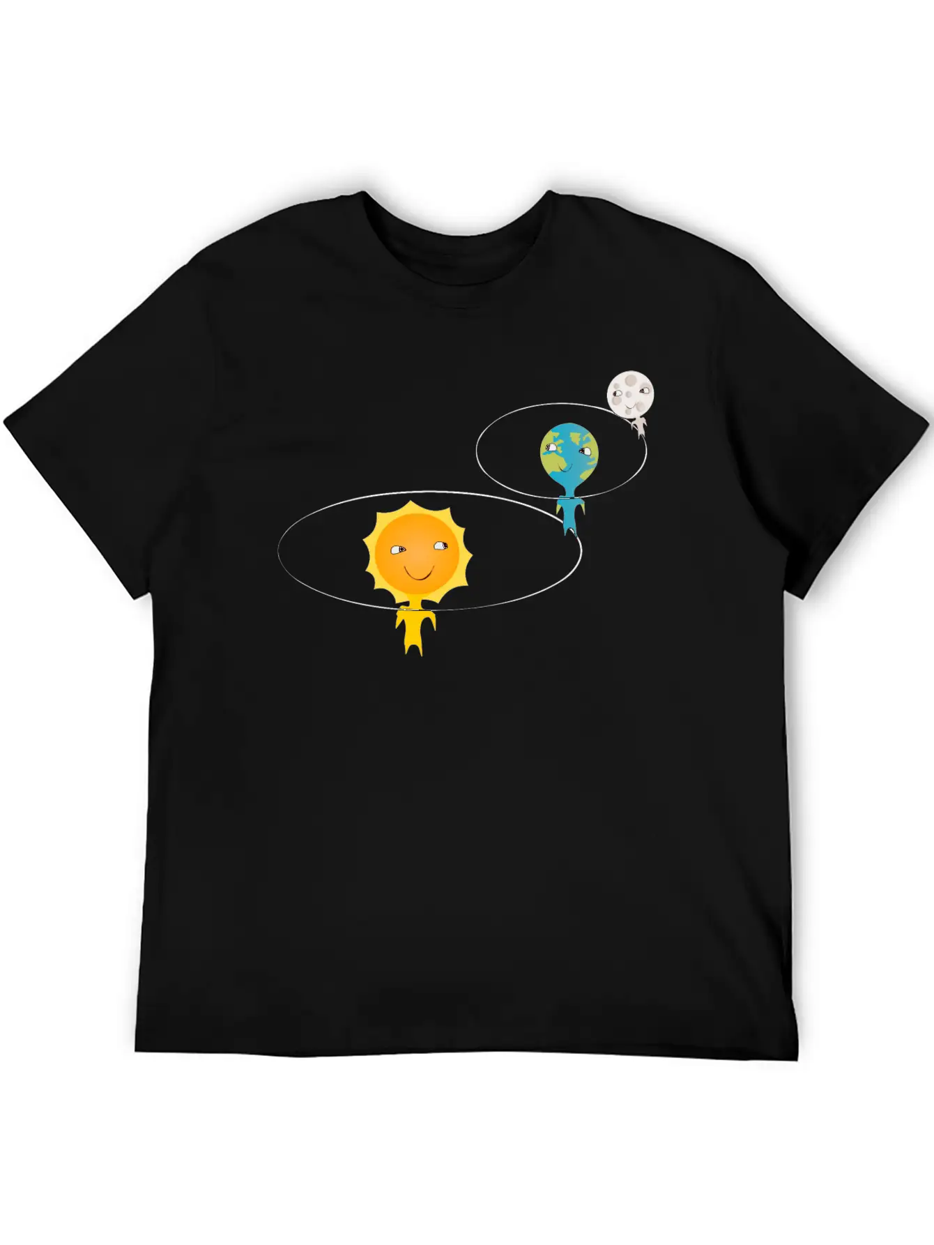 Sun, Earth And Moon Basic Graphic T-Shirt – Daily Comfort In Soft Cotton