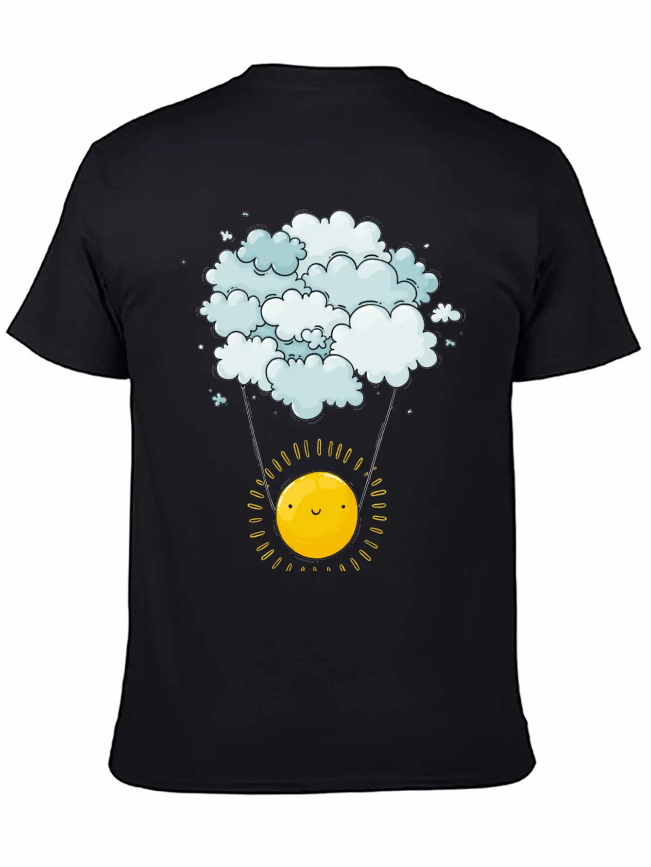 Sun On Clouds Comfortable Minimalist Graphic Tee – Summer Style Essential