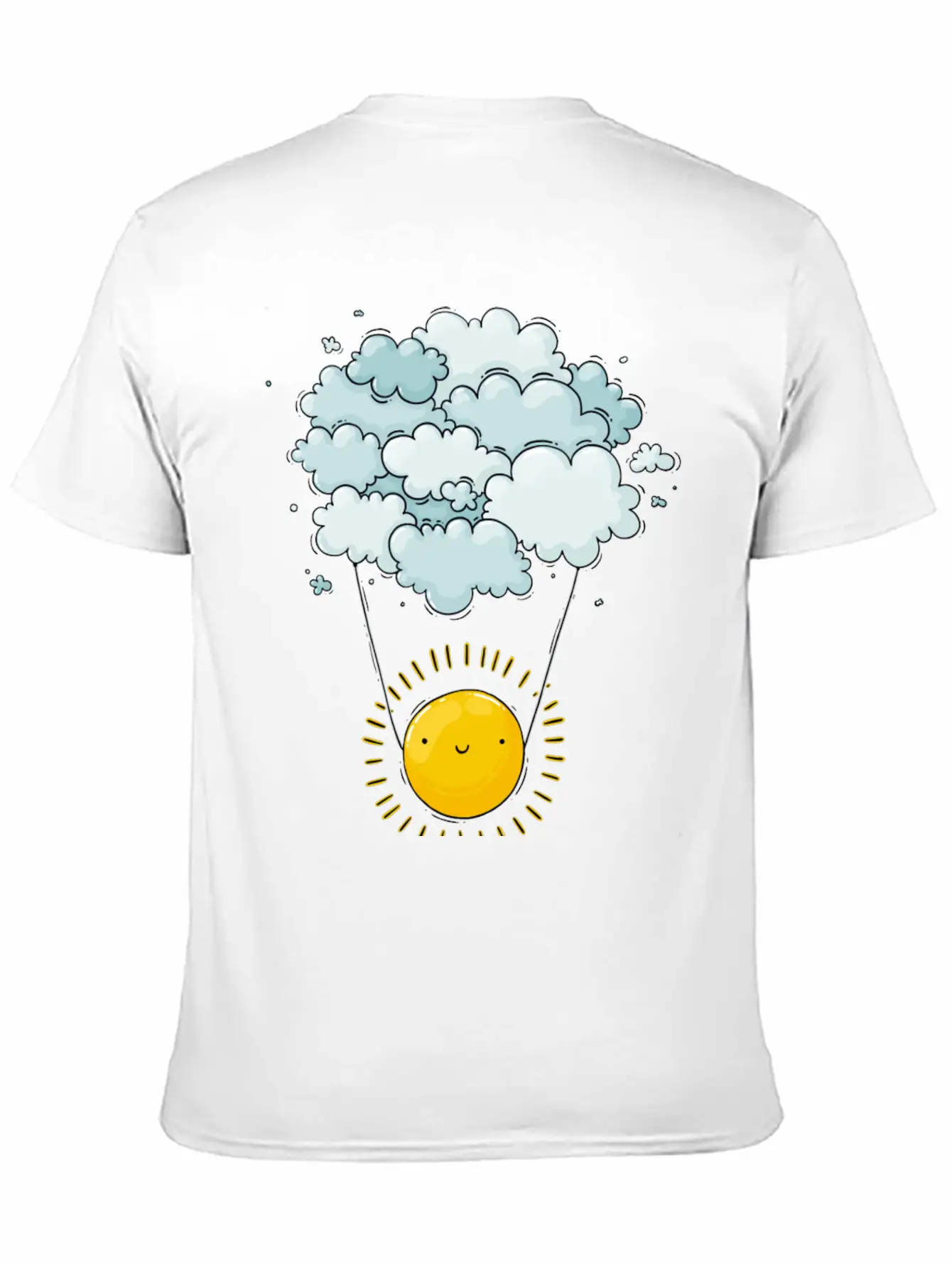 Sun On Clouds Comfortable Minimalist Graphic Tee – Summer Style Essential