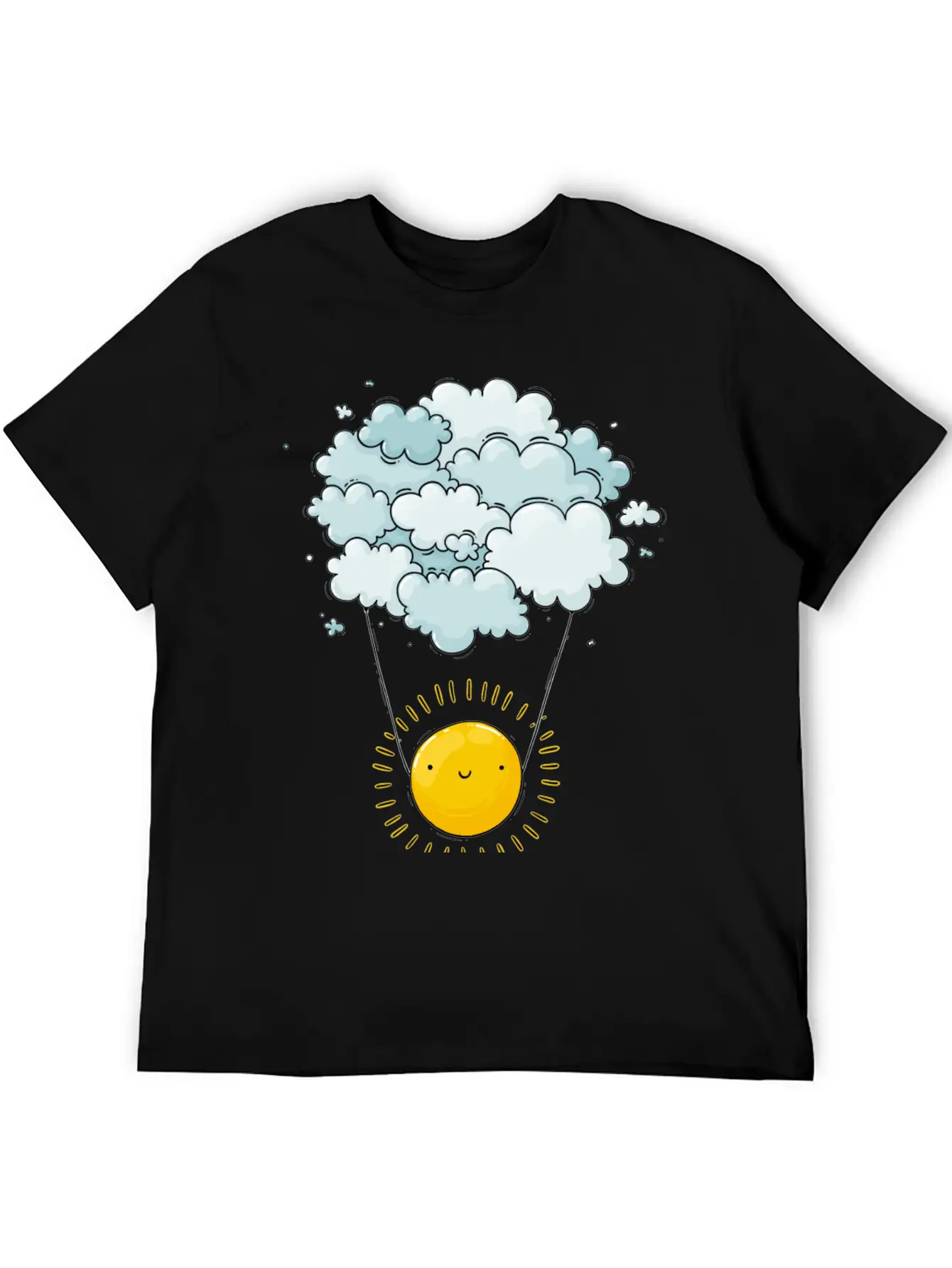 Sun On Clouds Comfortable Minimalist Graphic Tee – Summer Style Essential