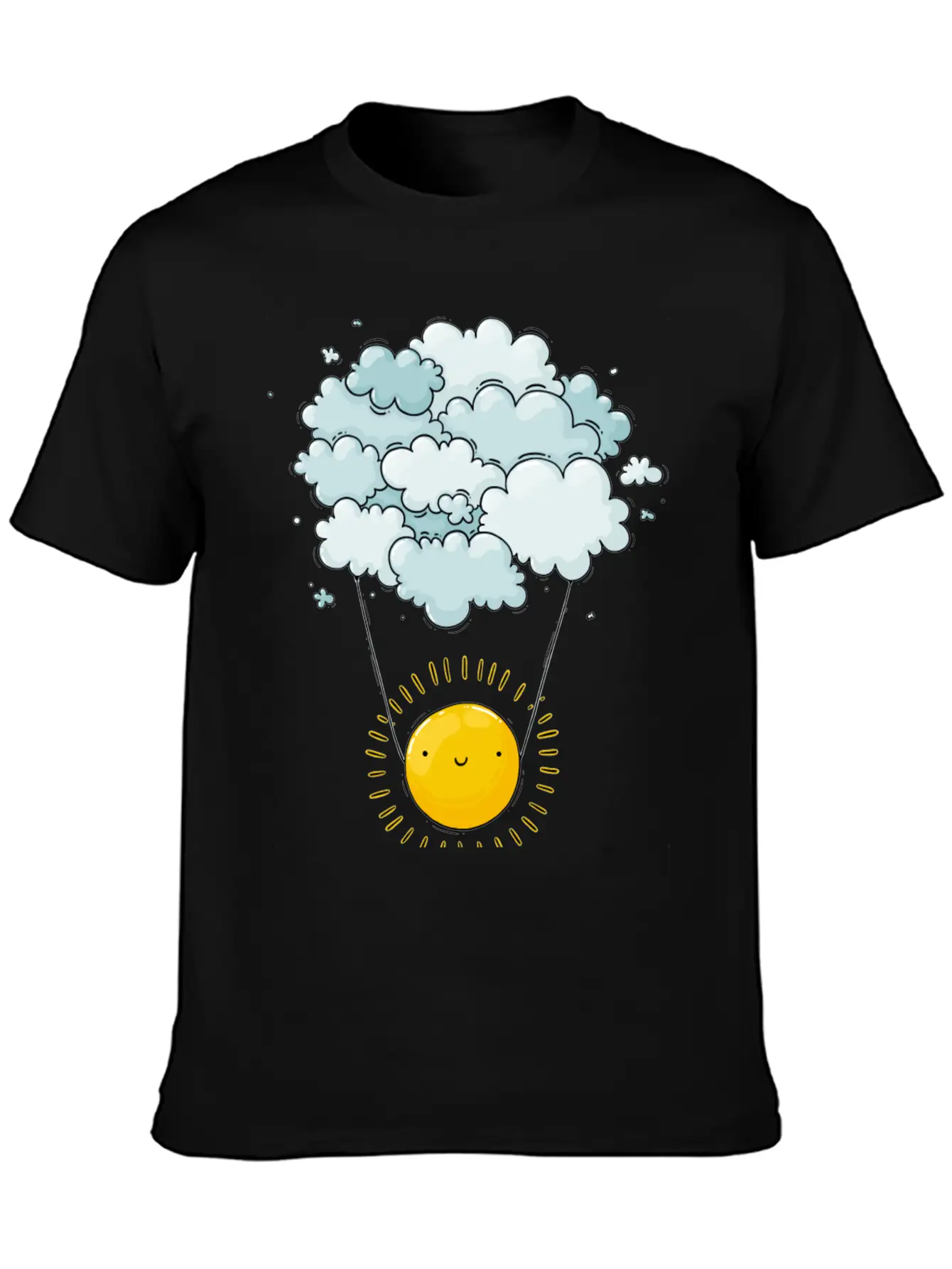 Sun On Clouds Comfortable Minimalist Graphic Tee – Summer Style Essential