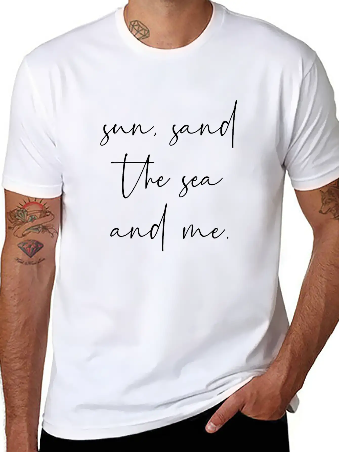 Sun Sand The Sea And Me Unisex Casual T-Shirt – Clean Design For Daily Comfort