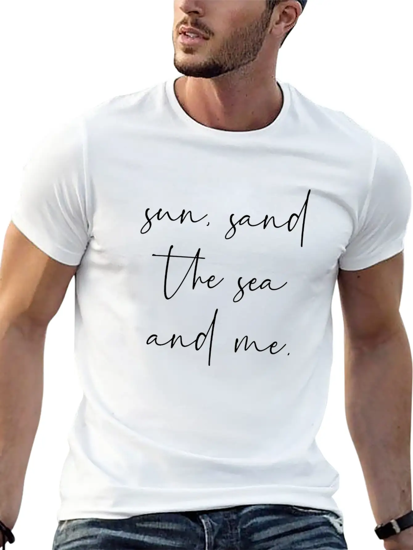 Sun Sand The Sea And Me Unisex Casual T-Shirt – Clean Design For Daily Comfort