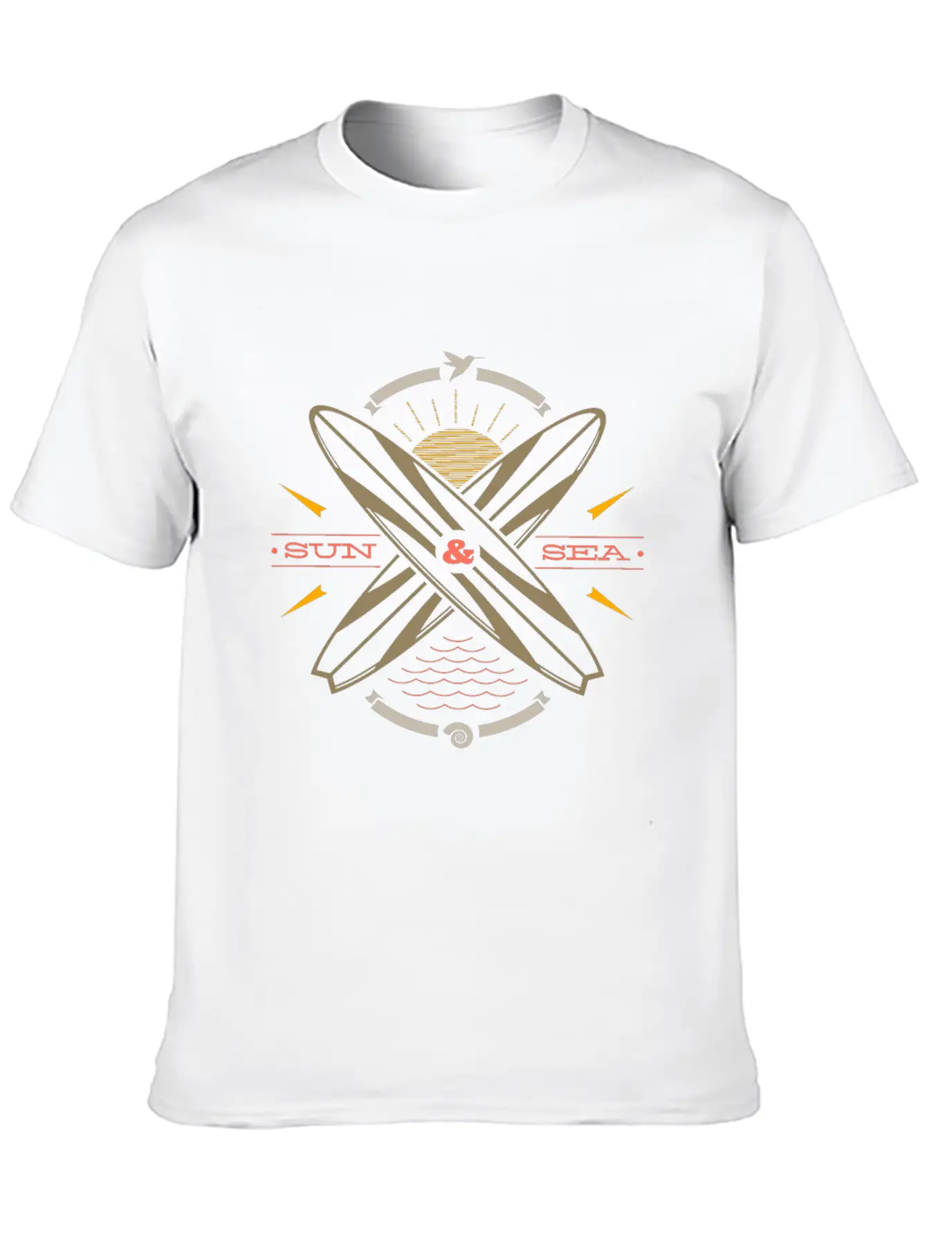 Sun Sea Comfortable Minimalist Graphic Tee – Summer Style Essential