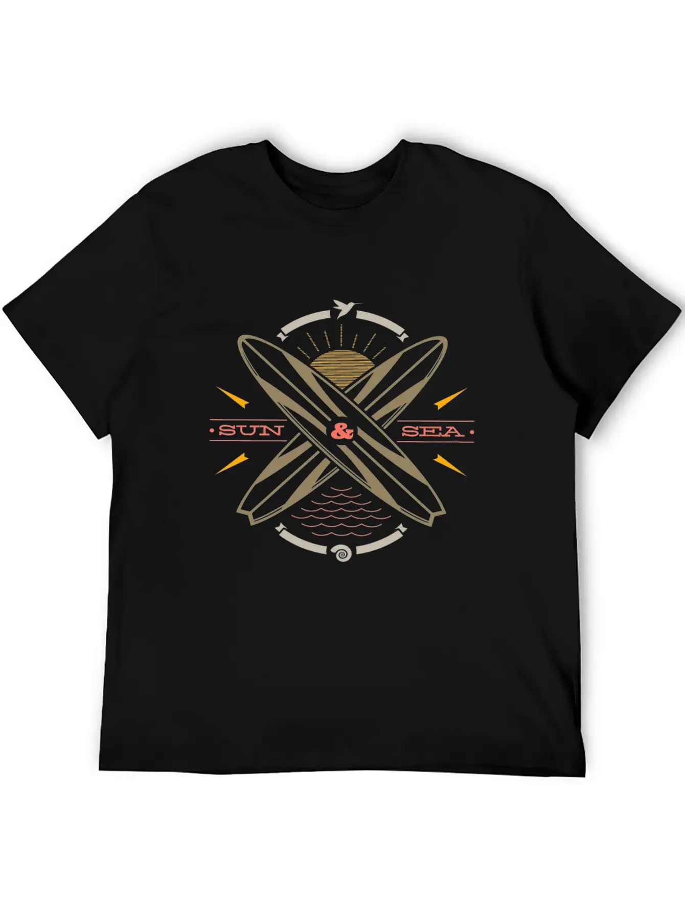 Sun Sea Comfortable Minimalist Graphic Tee – Summer Style Essential