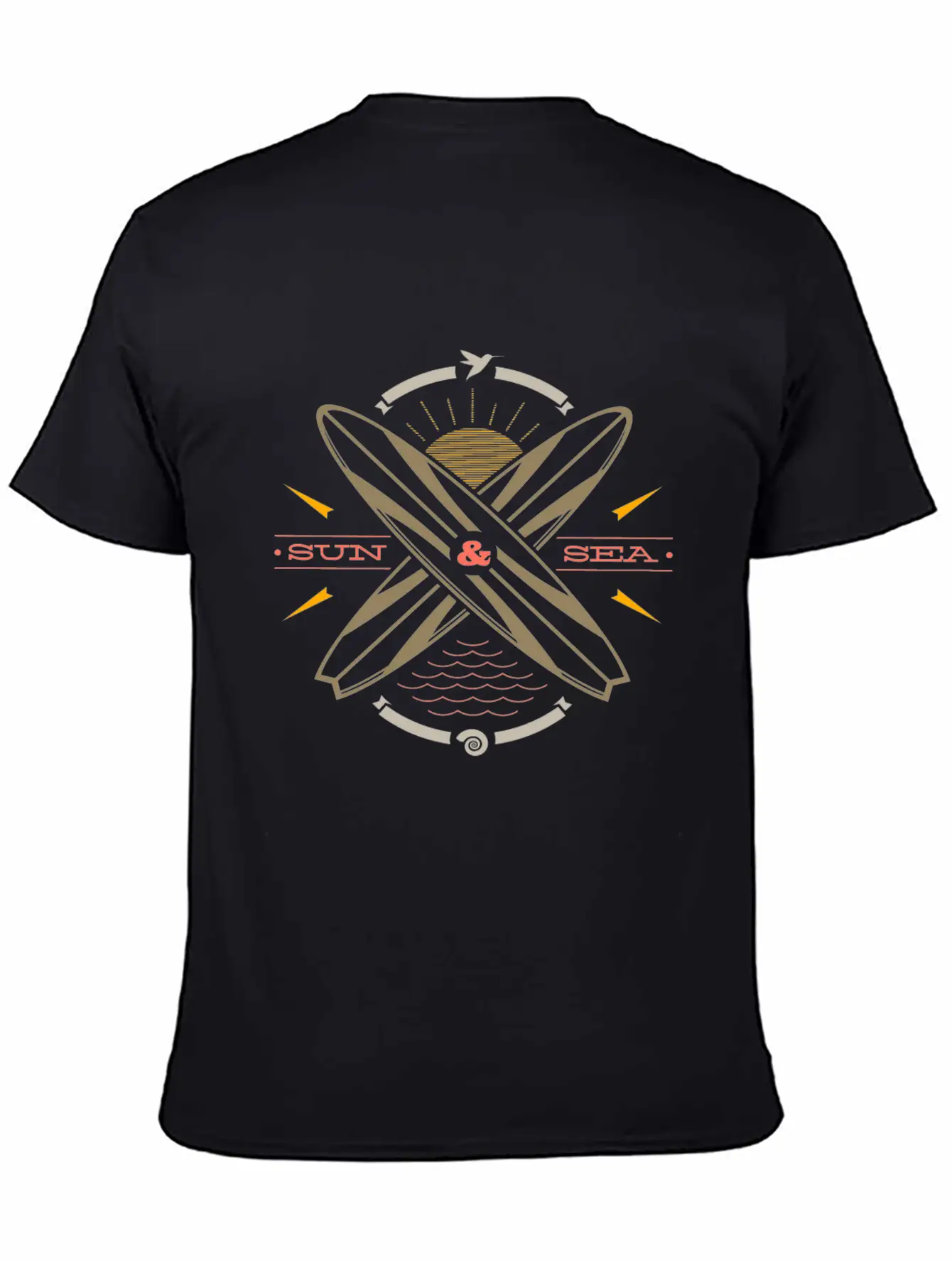 Sun Sea Comfortable Minimalist Graphic Tee – Summer Style Essential