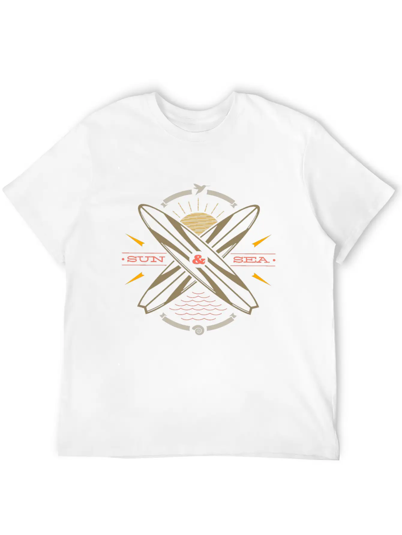 Sun Sea Comfortable Minimalist Graphic Tee – Summer Style Essential