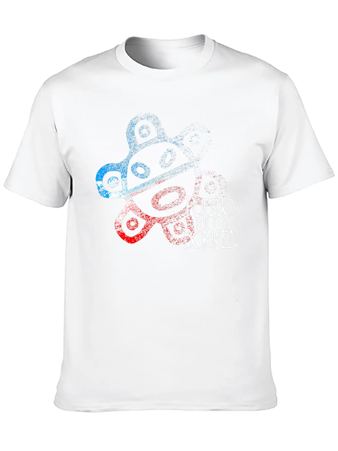 Sun Taino Puerto Rico Flag Colors Grunge Style Essential Unisex Summer Tee – Soft Cotton Casual Fit