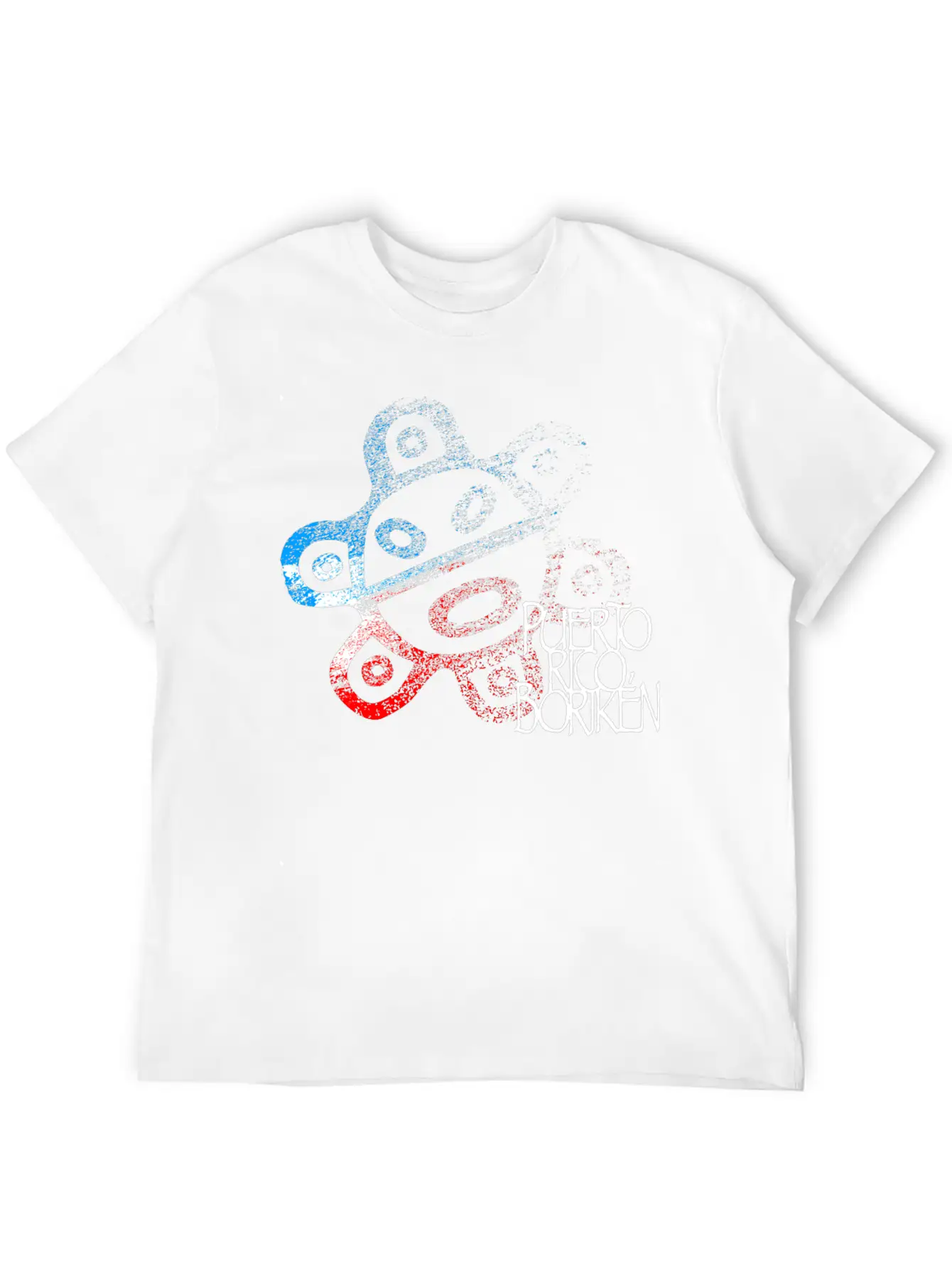 Sun Taino Puerto Rico Flag Colors Grunge Style Essential Unisex Summer Tee – Soft Cotton Casual Fit