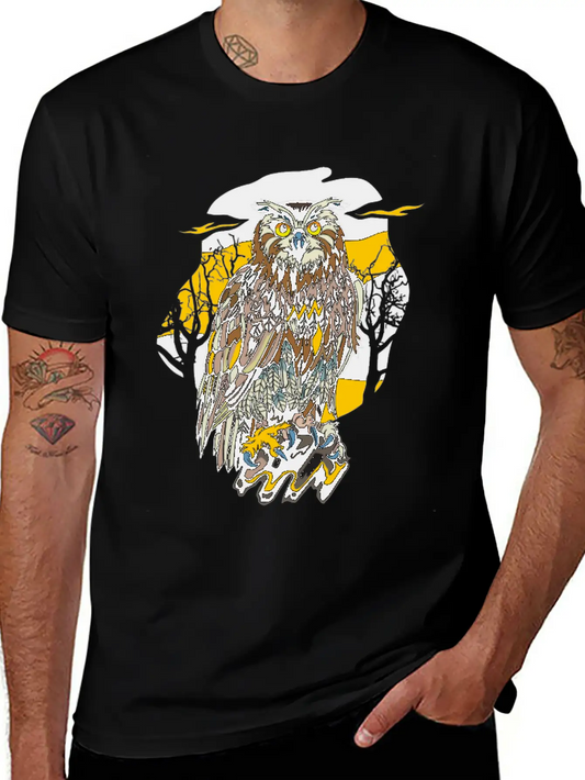 Sundown Owl Stylish Everyday T-Shirt – Unisex Basic Cotton Tee