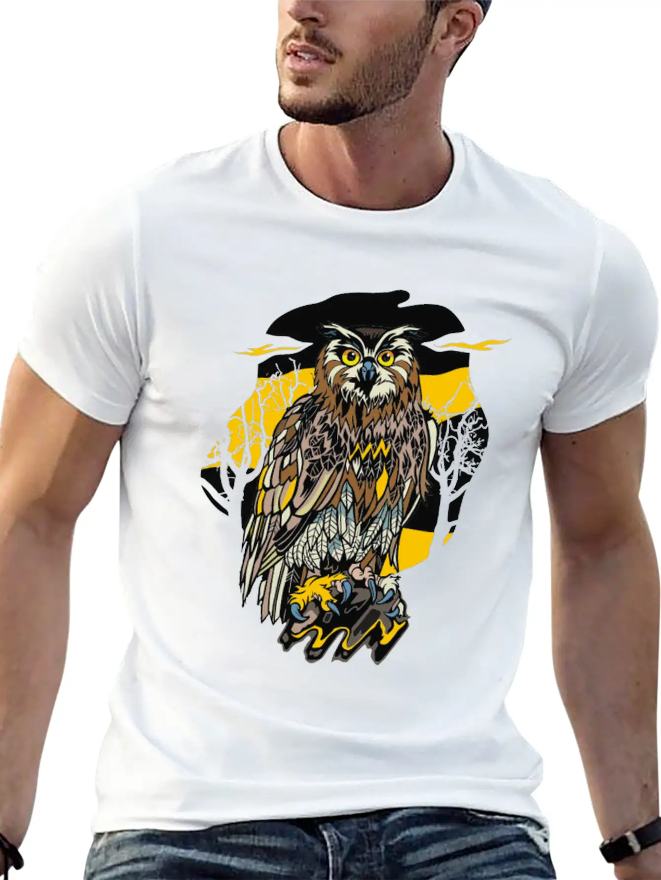 Sundown Owl Stylish Everyday T-Shirt – Unisex Basic Cotton Tee