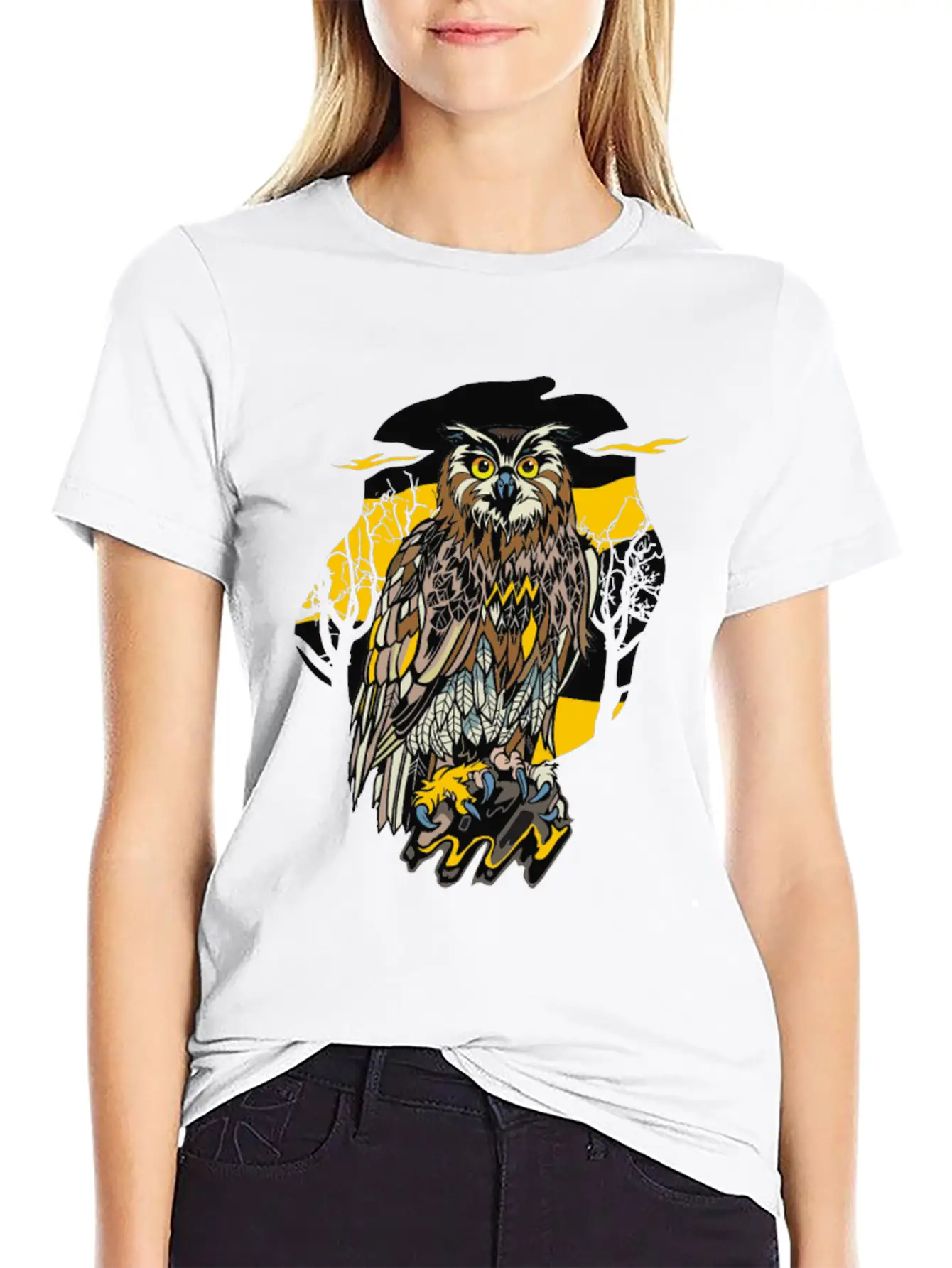 Sundown Owl Stylish Everyday T-Shirt – Unisex Basic Cotton Tee