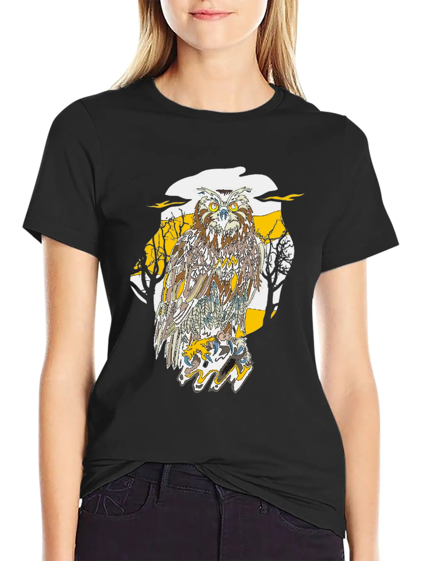 Sundown Owl Stylish Everyday T-Shirt – Unisex Basic Cotton Tee