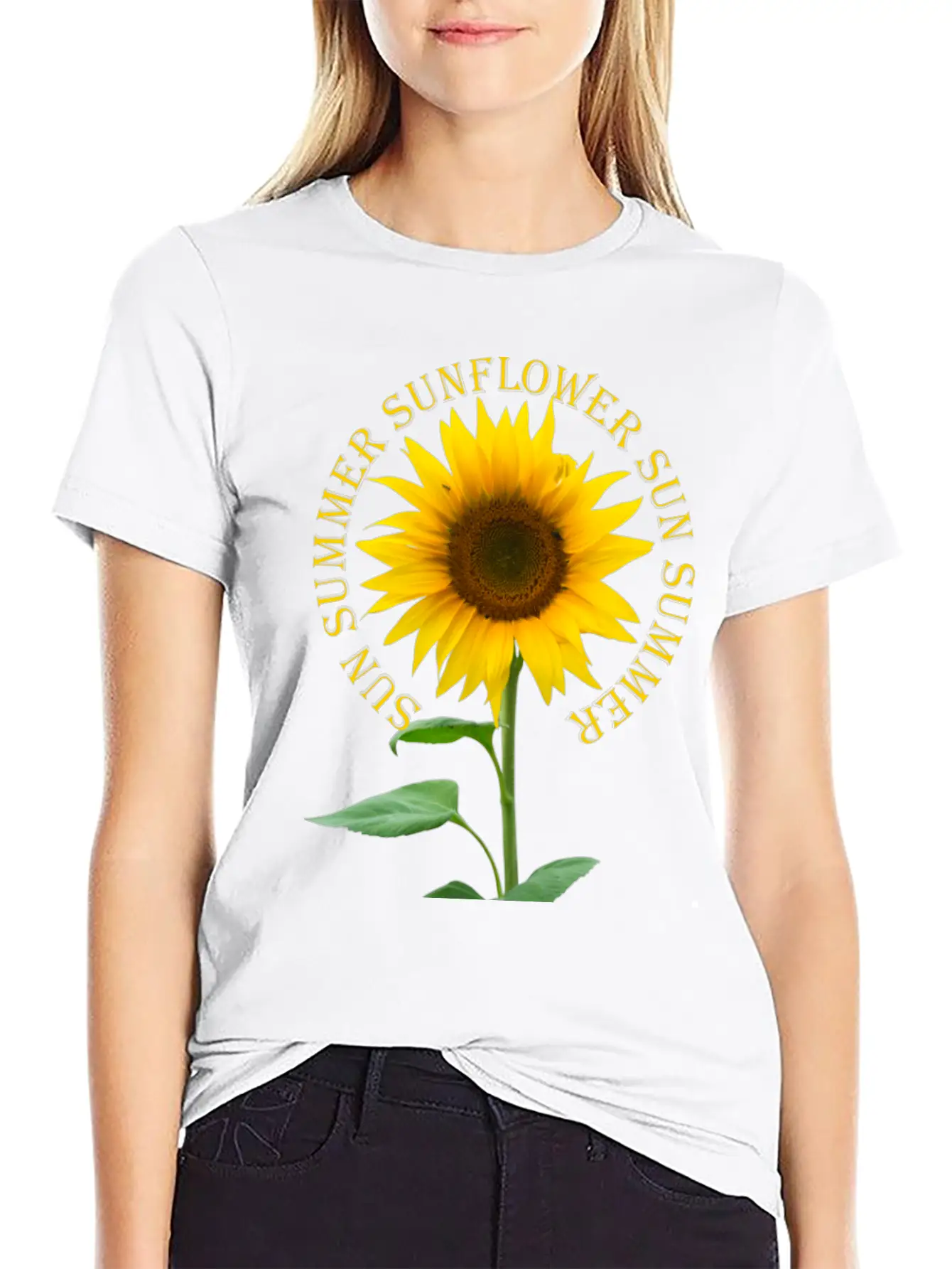 Sunflower Basic Graphic T-Shirt – Daily Comfort In Soft Cotton